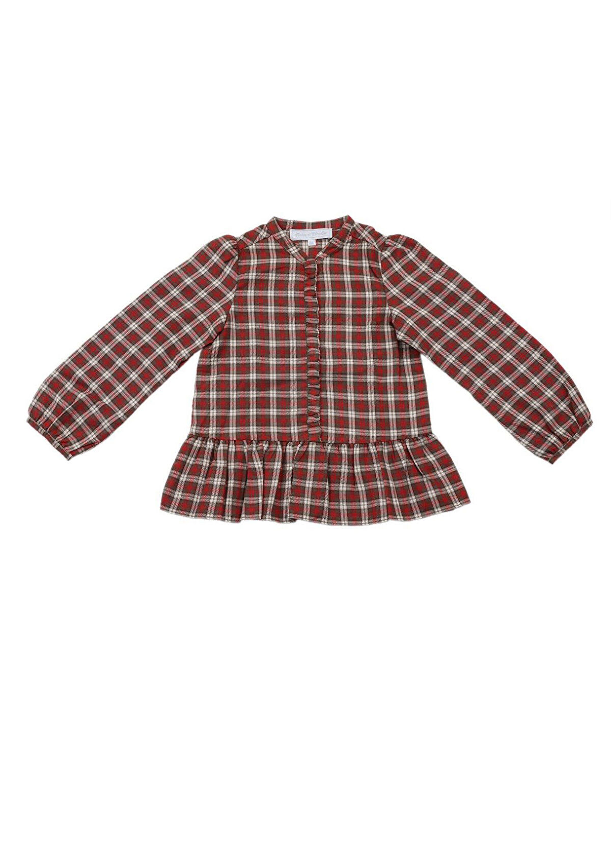 Tartine Et Chocolat Kırmızı Kareli Kız Çocuk Tunik - 1