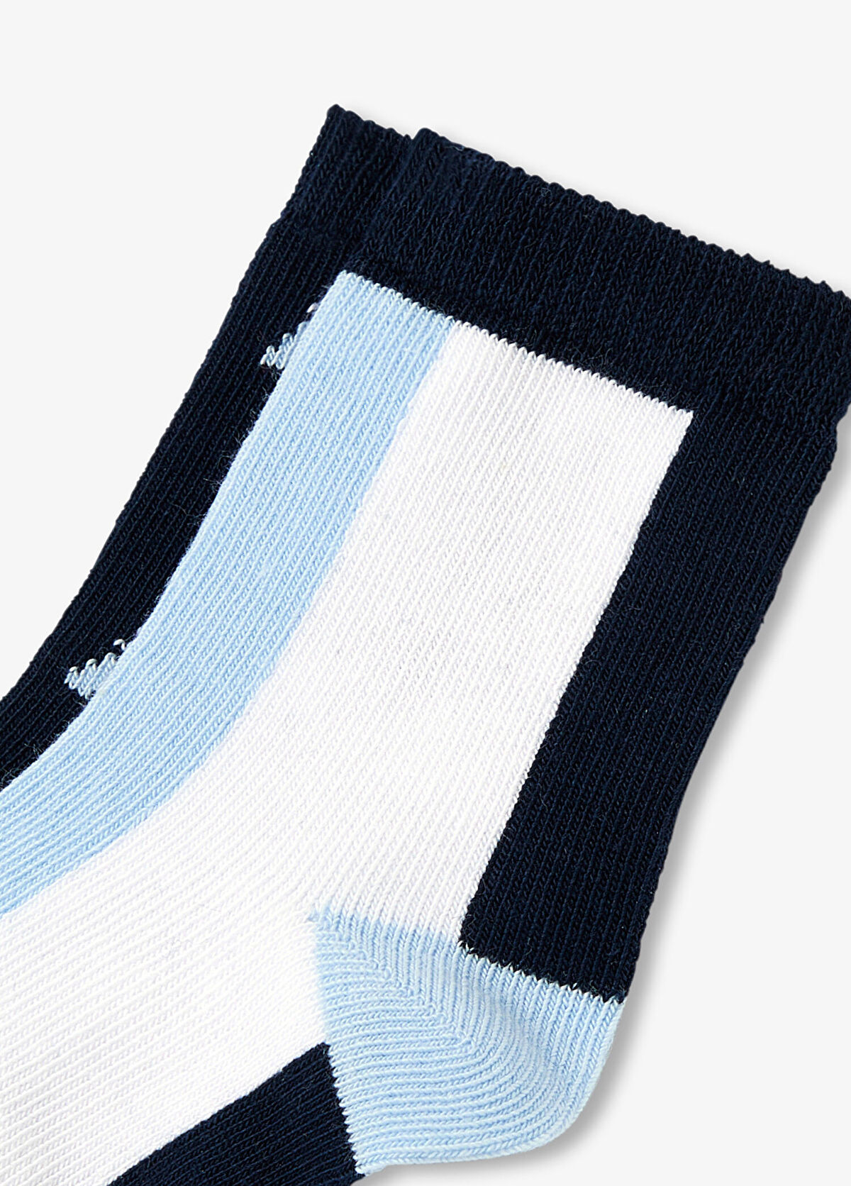 Jacadi Paris Blue & White 2-Pack Soft Knit Baby Boy Socks - 3