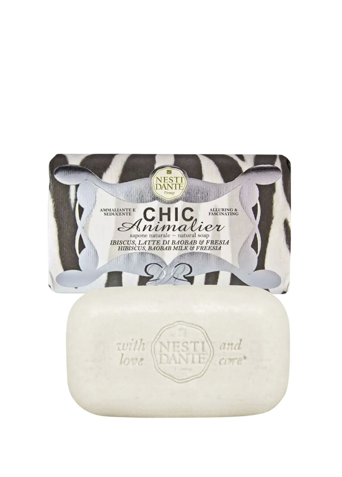 Nesti Dante Chic Animalier White Hibiskus ve Frezya Kokusu Arındırıcı Vegan Bakım Sabun 250 gr - 1