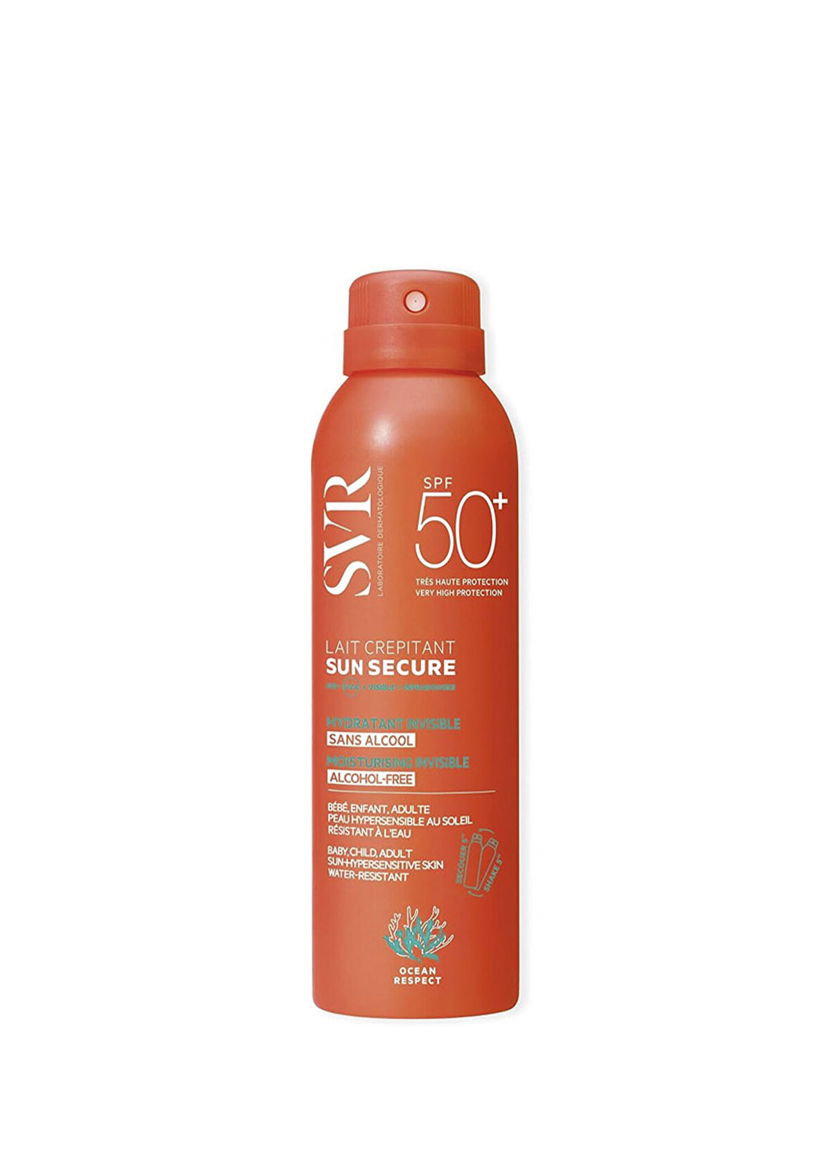 Svr Sun Secure Lait Crepitant SPF50+ Moisturizing Sunscreen Cream 200 ml - 1