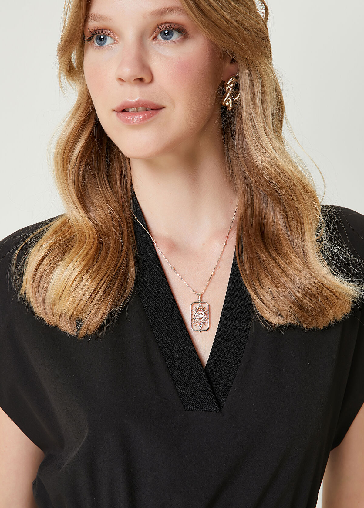 Beymen Club Gold Göz Detaylı Kadın Kolye - 3