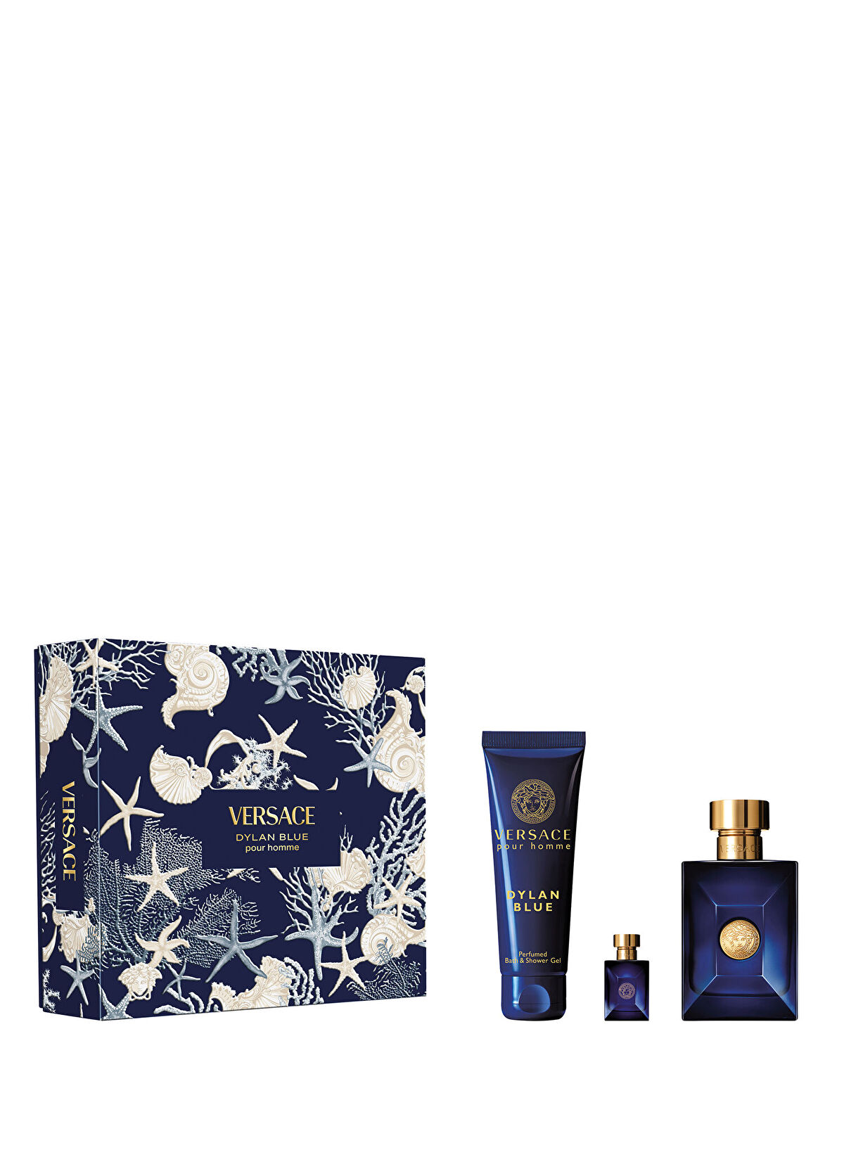 Versace Dylan Blue EDT 100 ml Parfüm + 150 ml Duş Jeli + 5 ml Seyahat Boy Erkek Parfüm Seti - 1