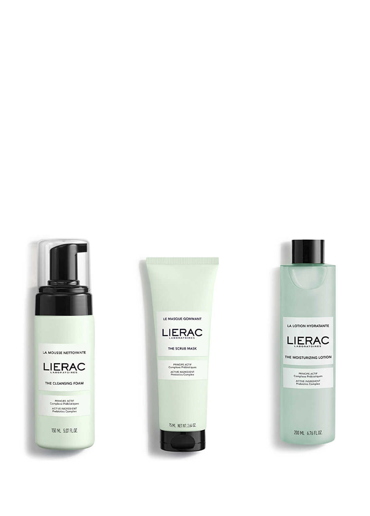 Lierac 3 Adımda Arındırıcı ve Aydınlatıcı Köpük Temizleyici Peeling Maske ve Nemlendirici Losyon 3'lü Cilt Bakım Seti - 1