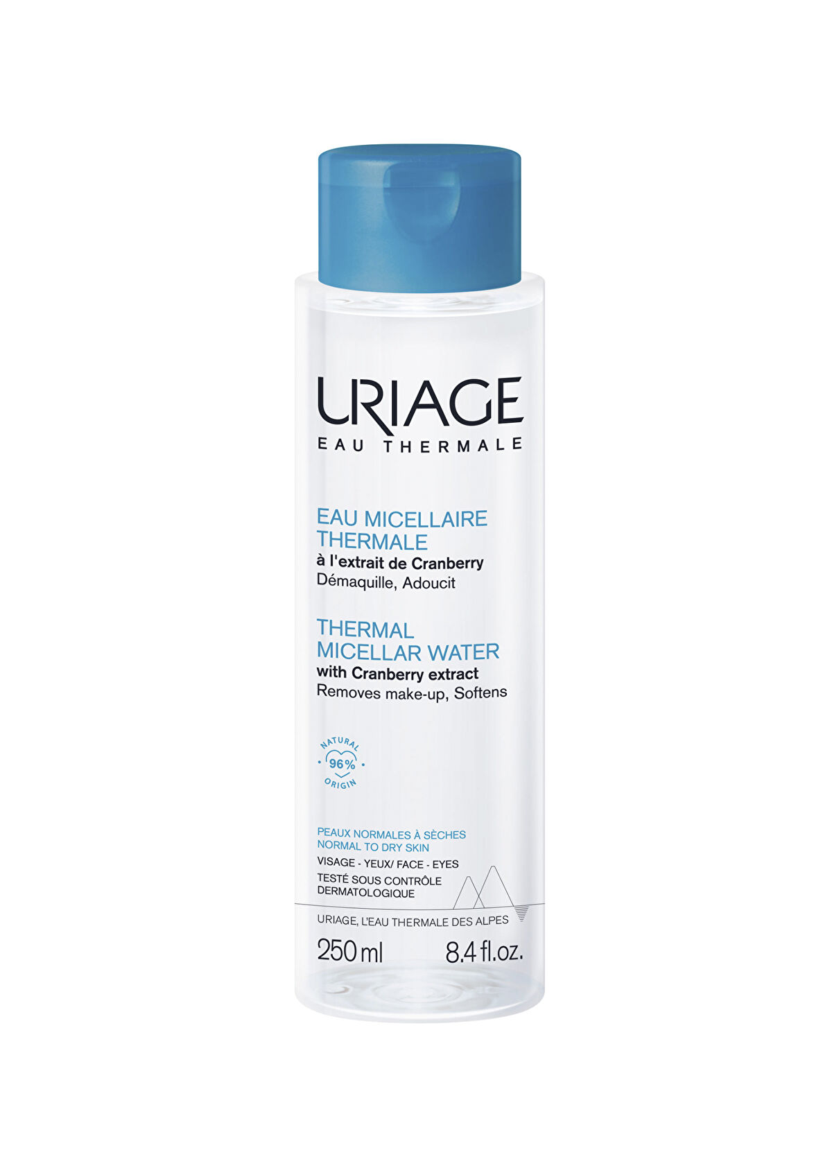 Uriage Eau Thermale Normal ve Kuru Ciltler Makyaj Temizleme Suyu 250 ml - 1