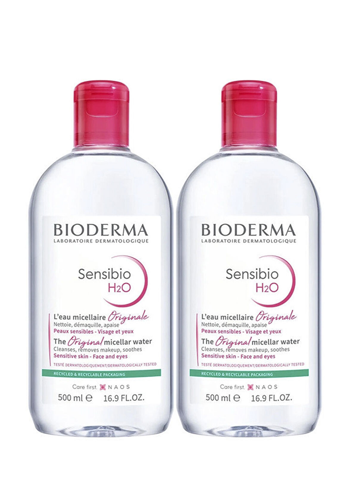 Bioderma Sensibio H2O Hassas Ciltler için Makyaj Temizleme Suyu 2x500 ml - 1