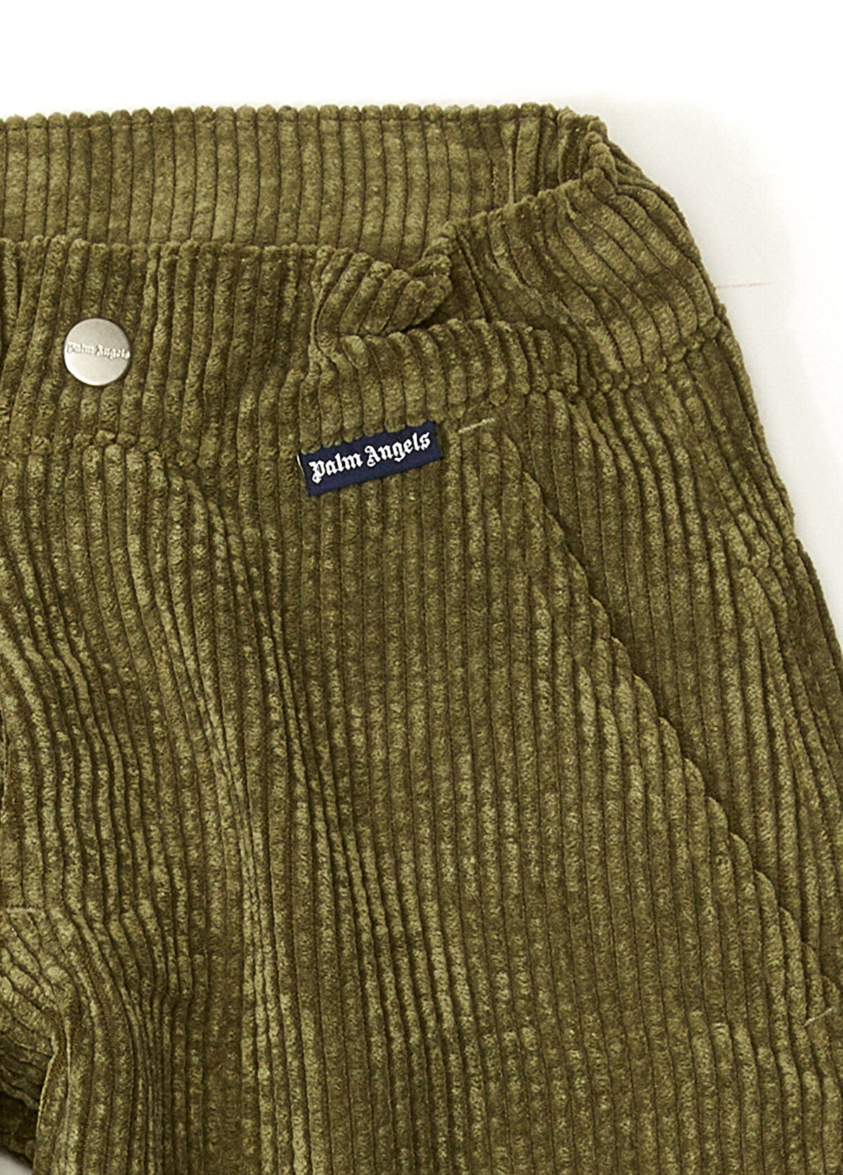 Palm Angels Yeşil Erkek Çocuk Kadife Pantolon - 3