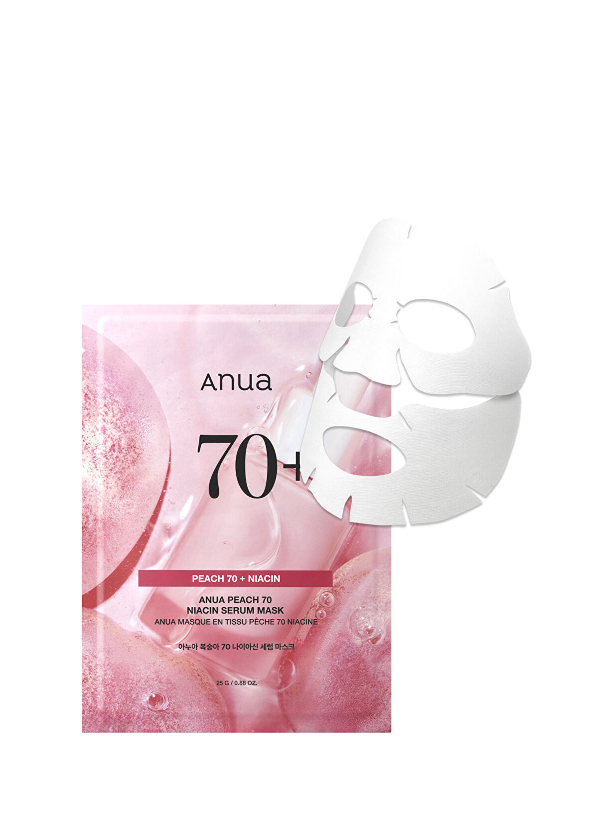 Anua Niacin Serum Mask Shine & Moisturizing Peach Extract Niacinamide Serum Mask 25ml - 1