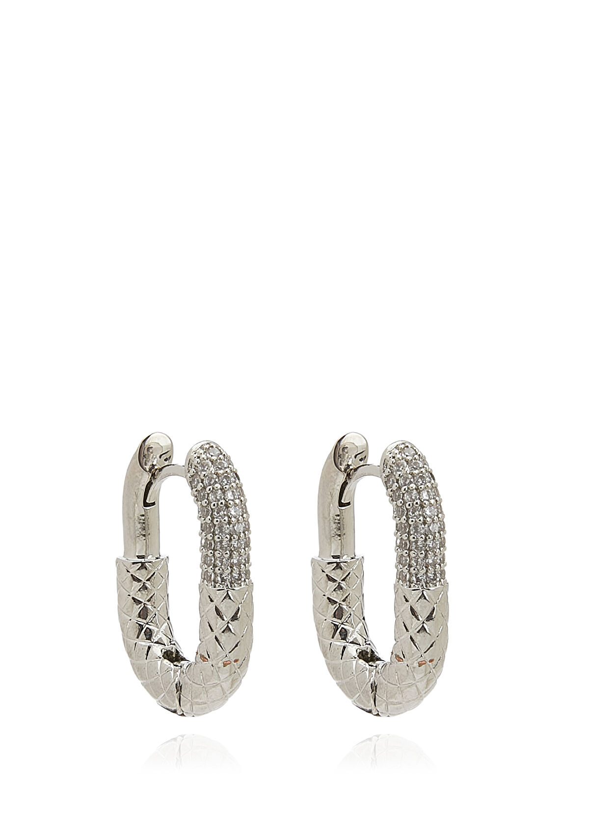 Beymen Club U-Shaped Zircon Stones Women's Earrings - 3
