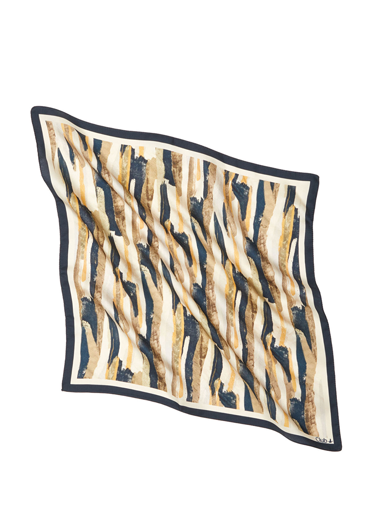 Beymen Club Khaki Brush Print Silk Scarf - 3