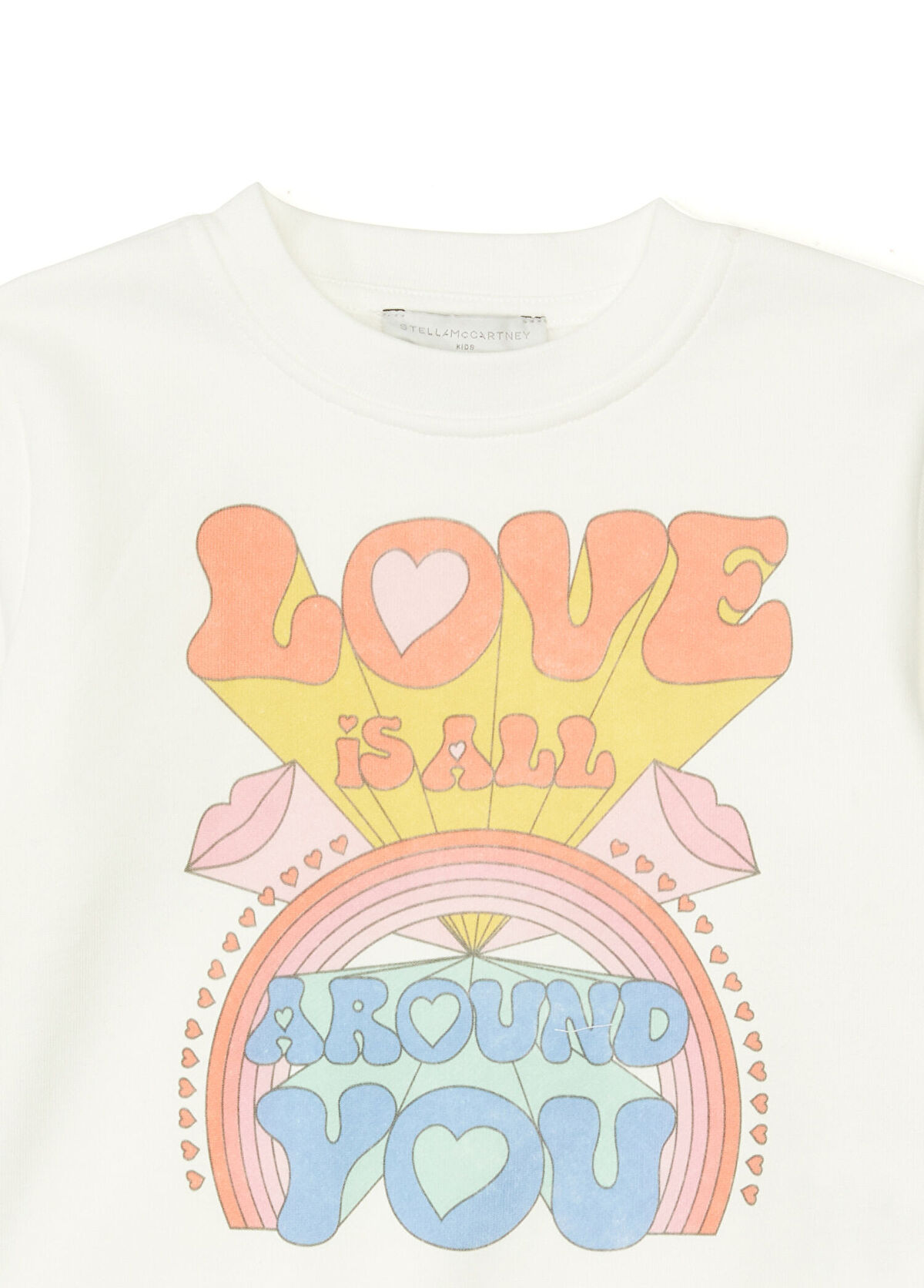 Stella McCartney Krem Baskılı Kız Çocuk Sweatshirt - 3