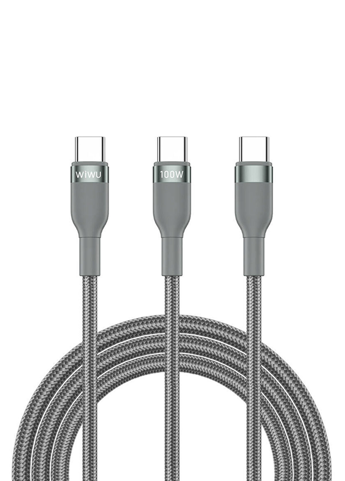 Wiwu Wi-C029 Concise 2in1 Type-C Lightning Micro USB 100W 1.2M Hızlı Şarj Kablosu - 1