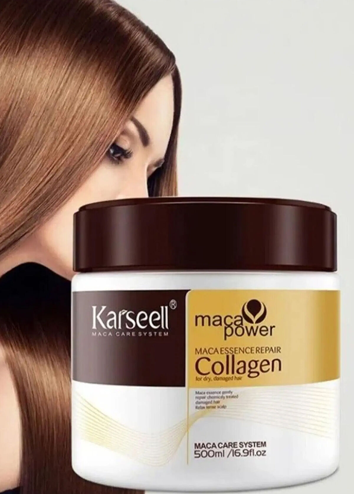 Karseell Maca Power Maca Essence Repair Collagen Yıpranmış Saçlar İçin Onarıcı Saç Maskesi 500 ml - 3