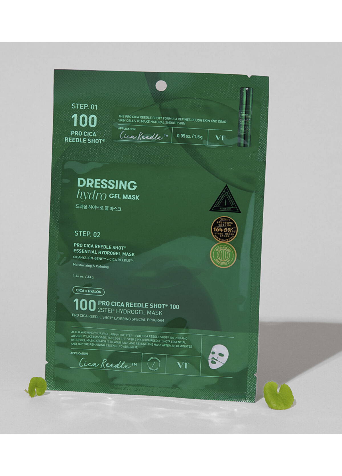 VT Cosmetics Pro Cica Reedle Shot 100 Mask 2 Adımda Mikro Bakımlı Cica Özlü Hidrojel Yüz Maskesi 1,5 gr + 33 gr  - 3