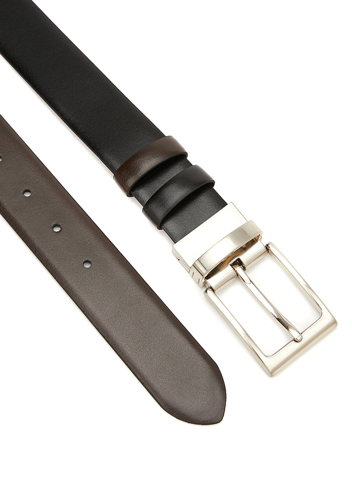 Beymen Club Black Brown Men's Double Sided Belt - 3