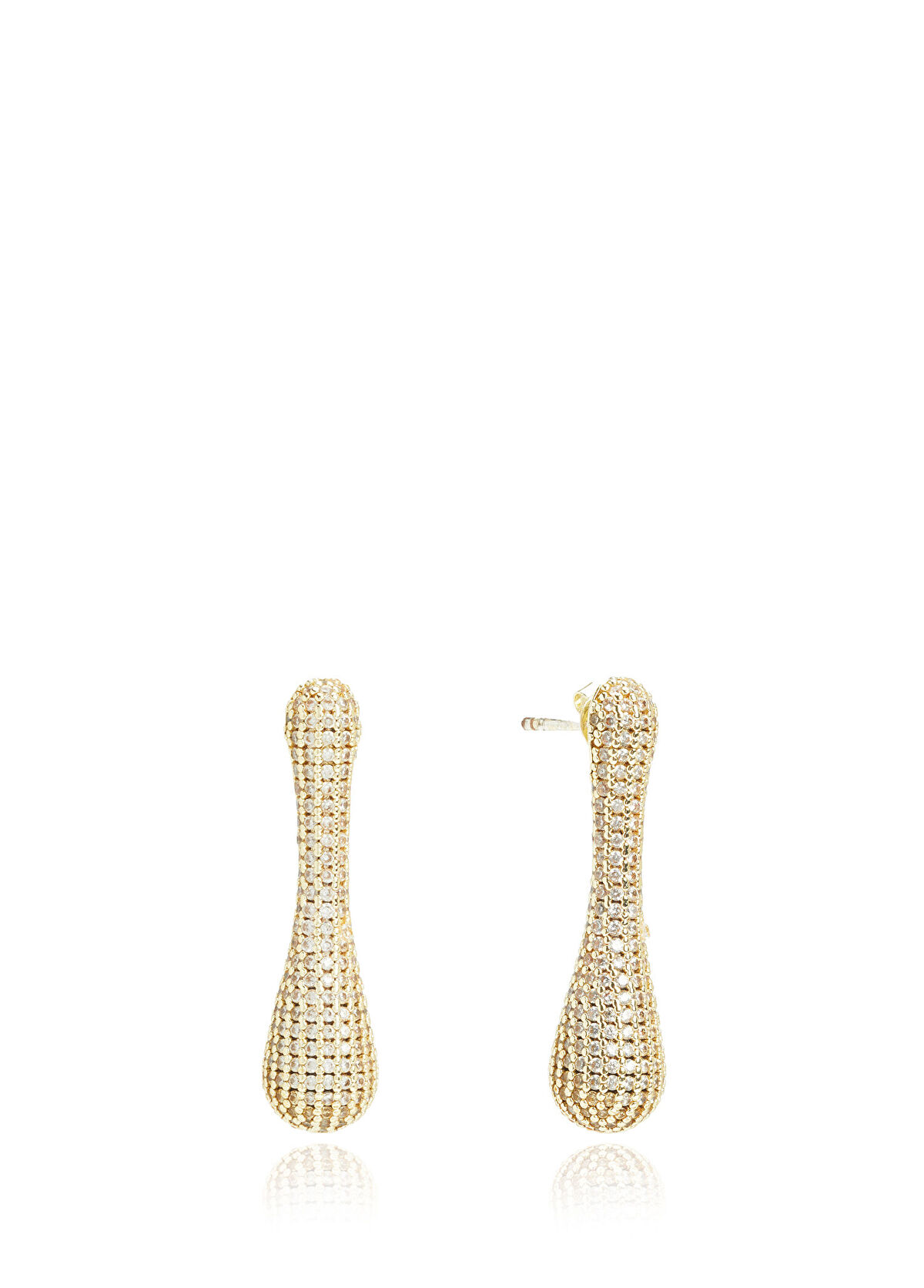 Beymen Club Gold Zirkon Damla Kadın Küpe - 3