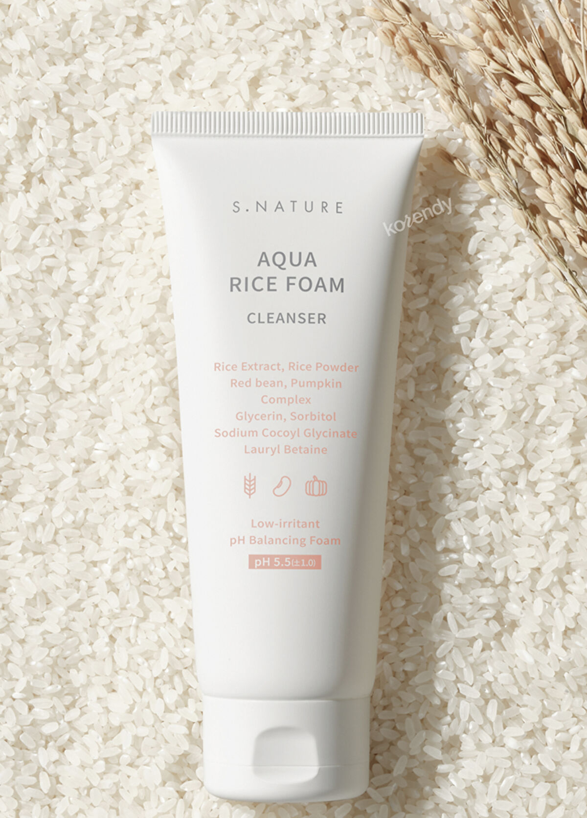 S.Nature Aqua Rice Foam Cleanser Anti-Dull Purifying Facial Cleanser Foam 160 ml - 3