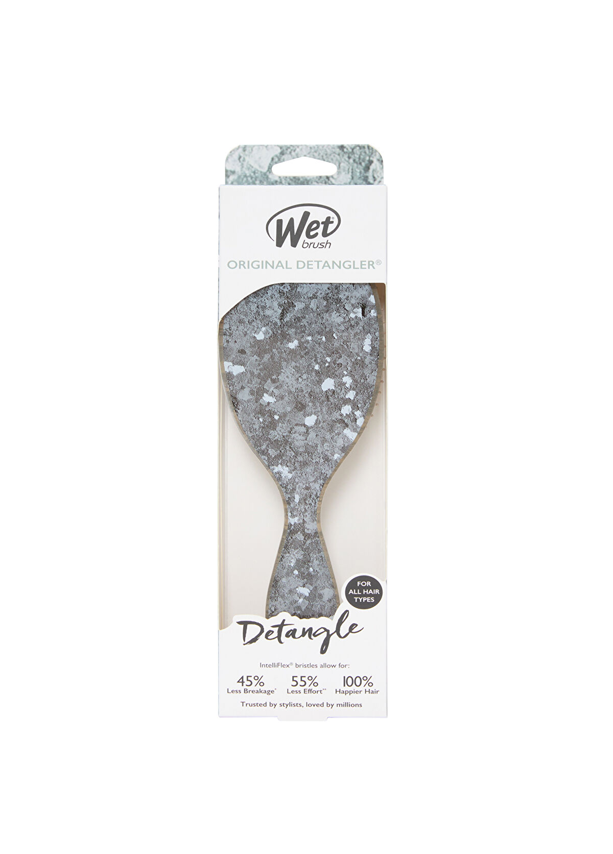 Wet Brush Polished Gems Diamond Gümüş Dolaşık Açıcı Saç Fırçası  - 3