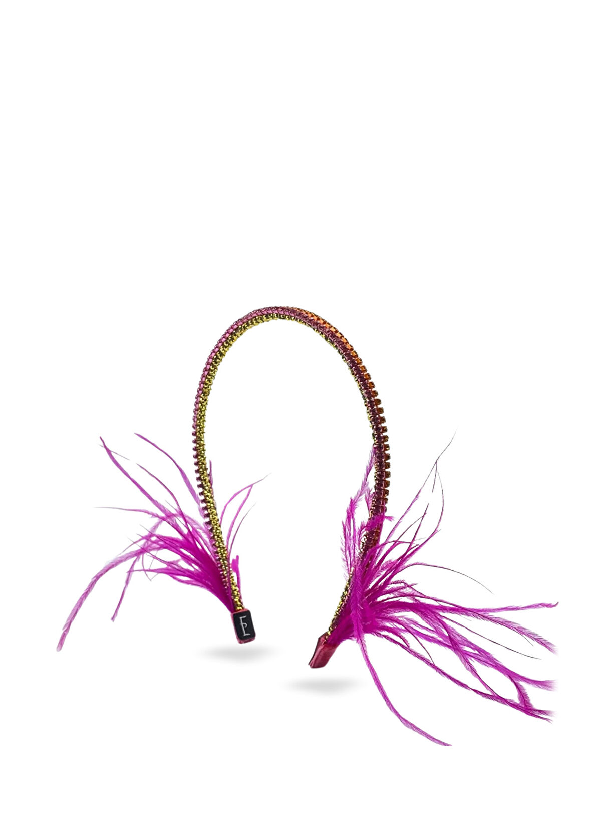 Eli Peacock Selena Pop Fuşya Turuncu Kız Çocuk Taç - 1