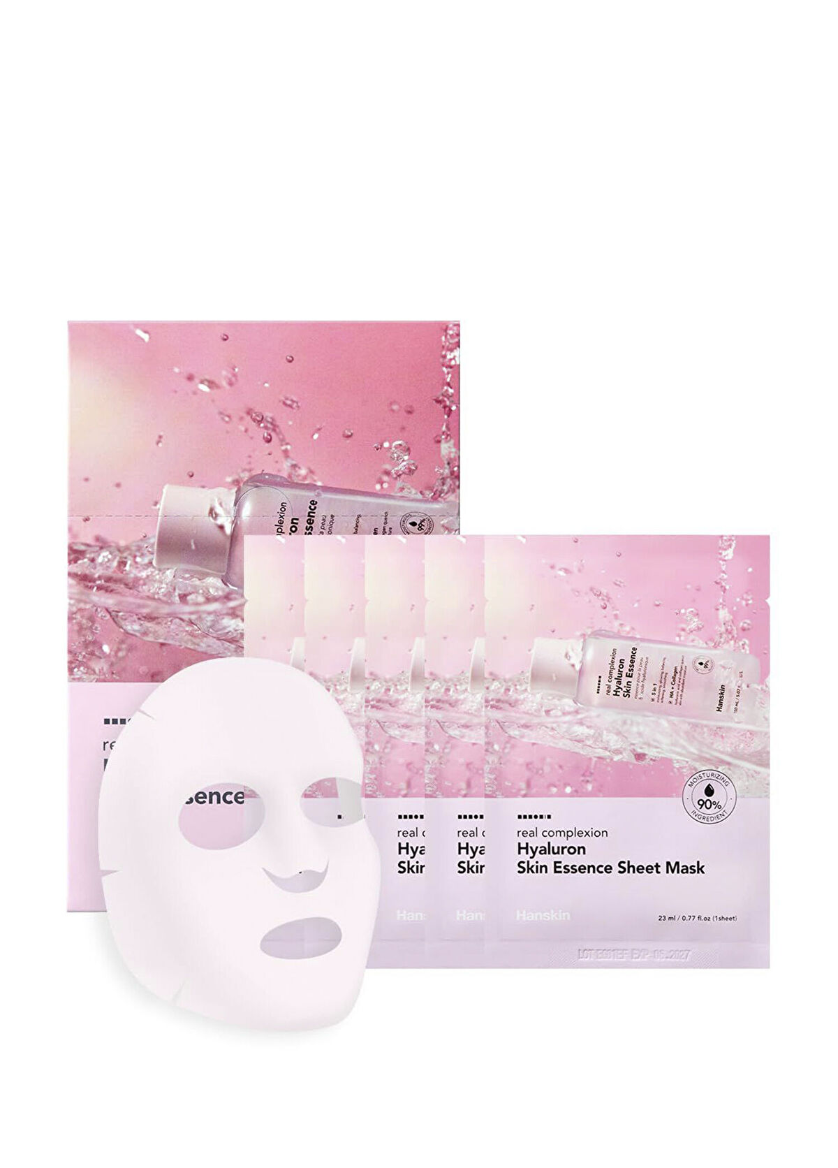 Hanskin Real Complexion 5-in-1 Intense Moisturizing Hyaluronic Acid & Collagen 5-Pack Paper Face Mask 23 ml - 1