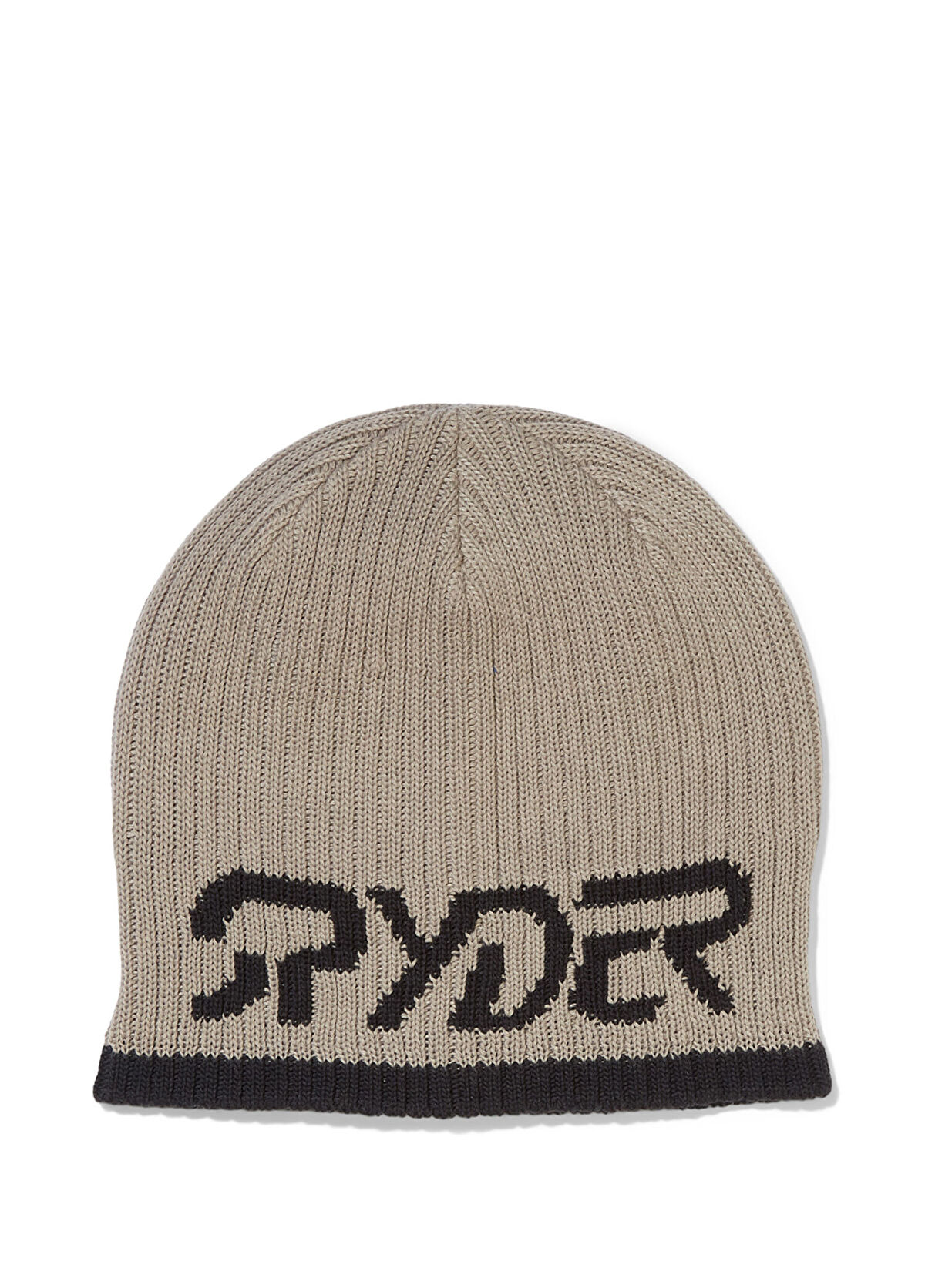 Spyder Beige Men's Beanie with Logo - 1