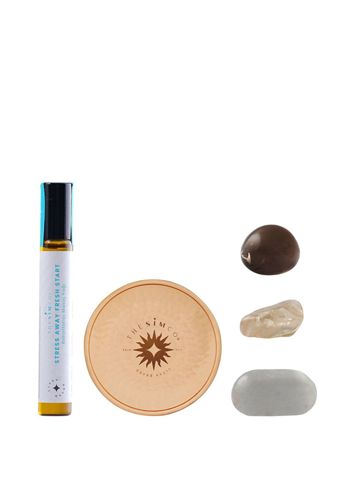 The Sim Co. Office 3'lü Kuvars ve Rahatlatıcı Masaj Yağı 10 ml Cilt Bakım Seti - 1