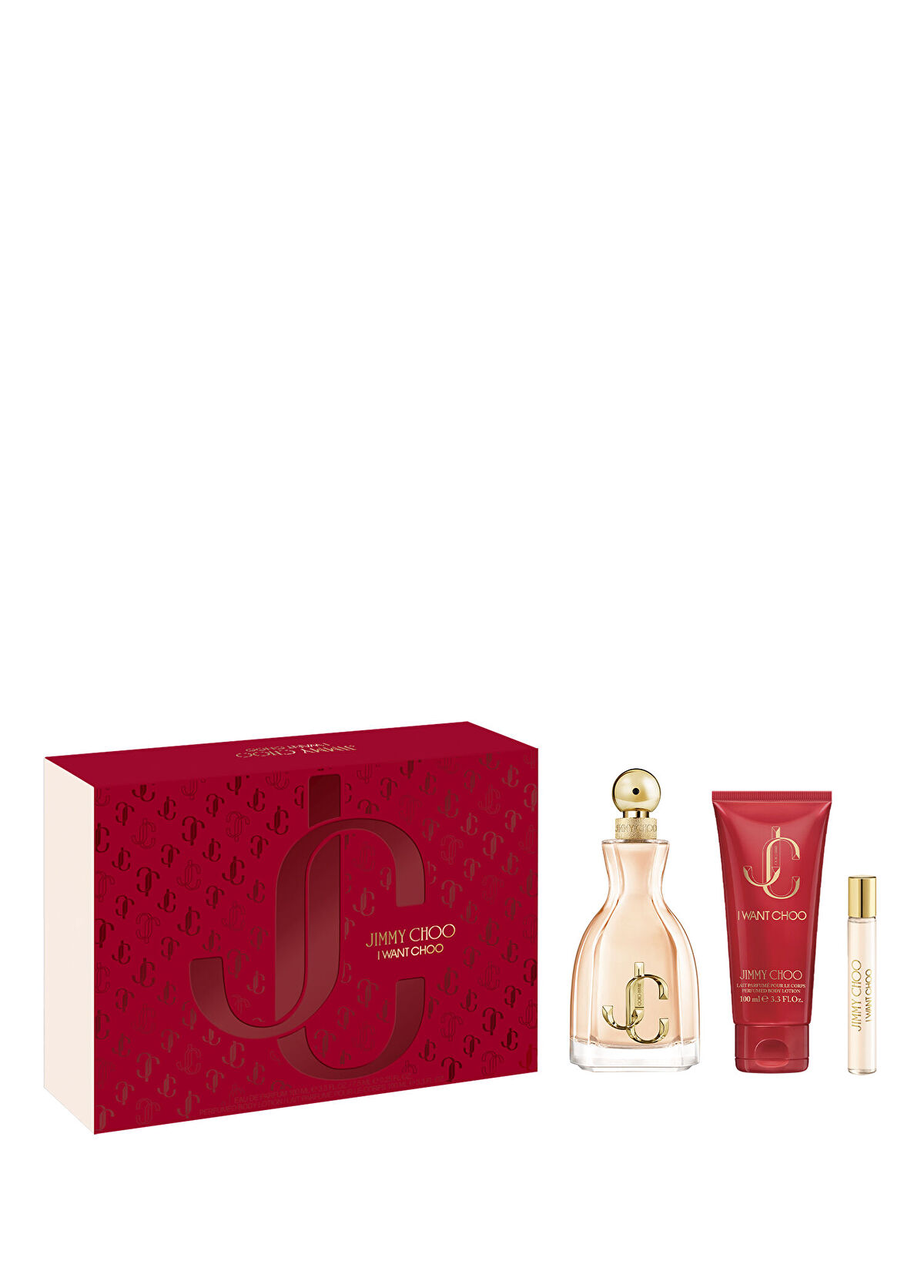 Jimmy Choo I Want Choo EDP 100 ml + I Want Choo EDP 7,5 ml + Body Lotion 100 ml Women's Perfume Set - 1