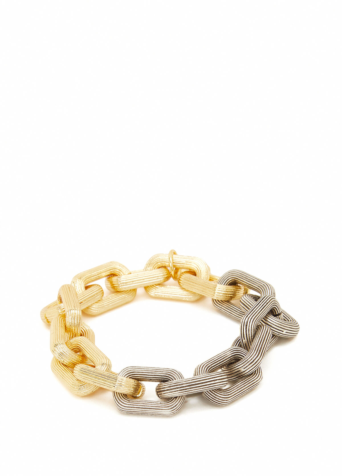 Beymen Club Gold Silver Satin Double Color Women's Bracelet - 3