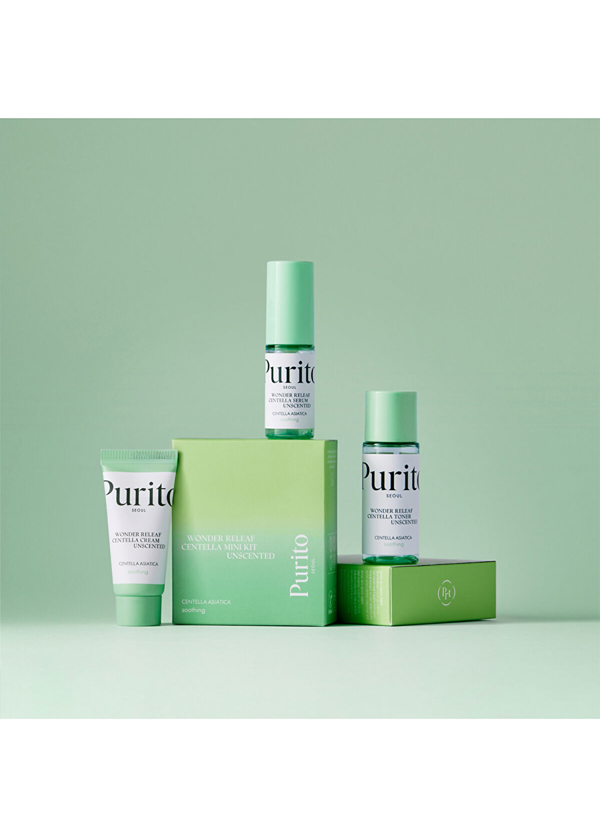 Purito Wonder Releaf Centella Mini Kit Unscented Centella Skincare Set 60ml - 3