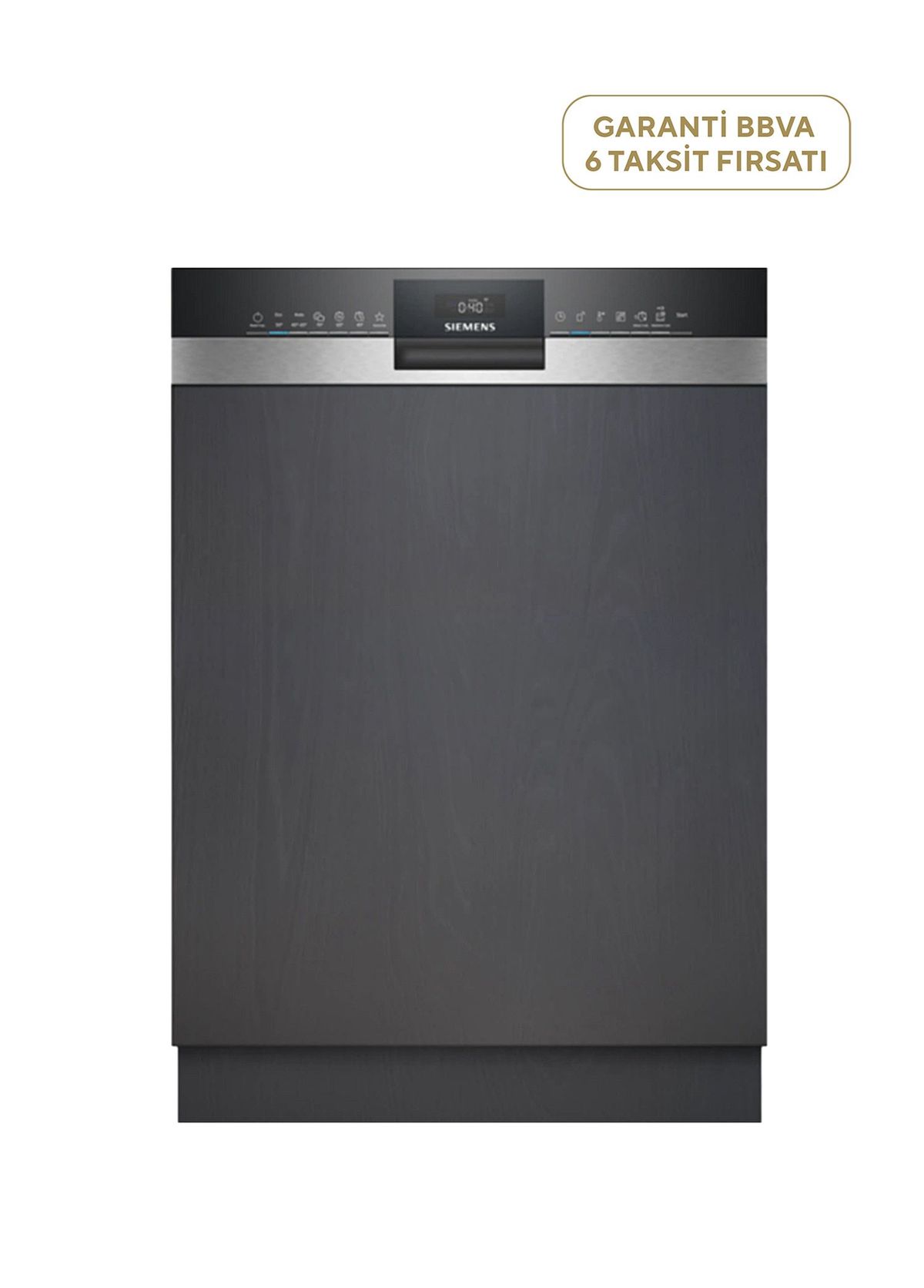 Siemens SN53ES63MT iQ300 6 Program 14-Person Semi-Built-in Dishwasher - 1