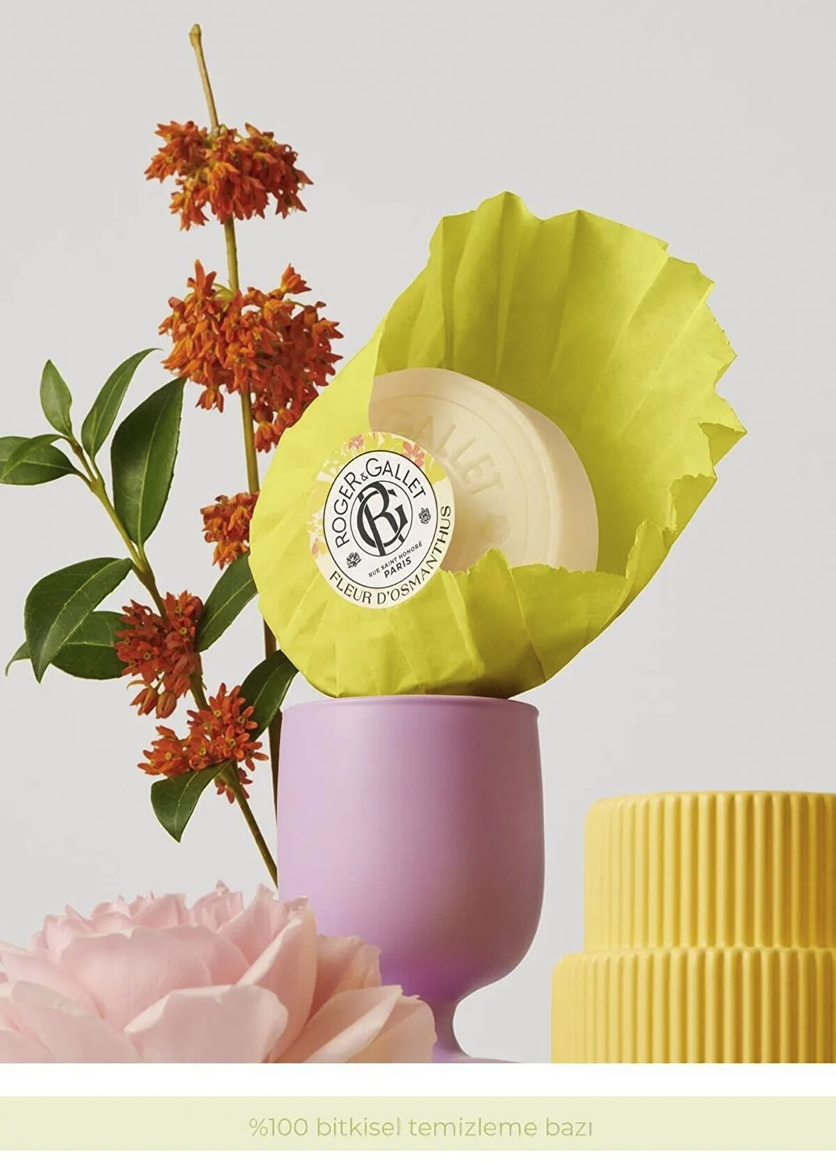 Roger&Gallet Fleur D'Osmanthus Doğal Osmanthus Özü Kalıcı Ferah Koku Katı Sabun 100 gr - 3