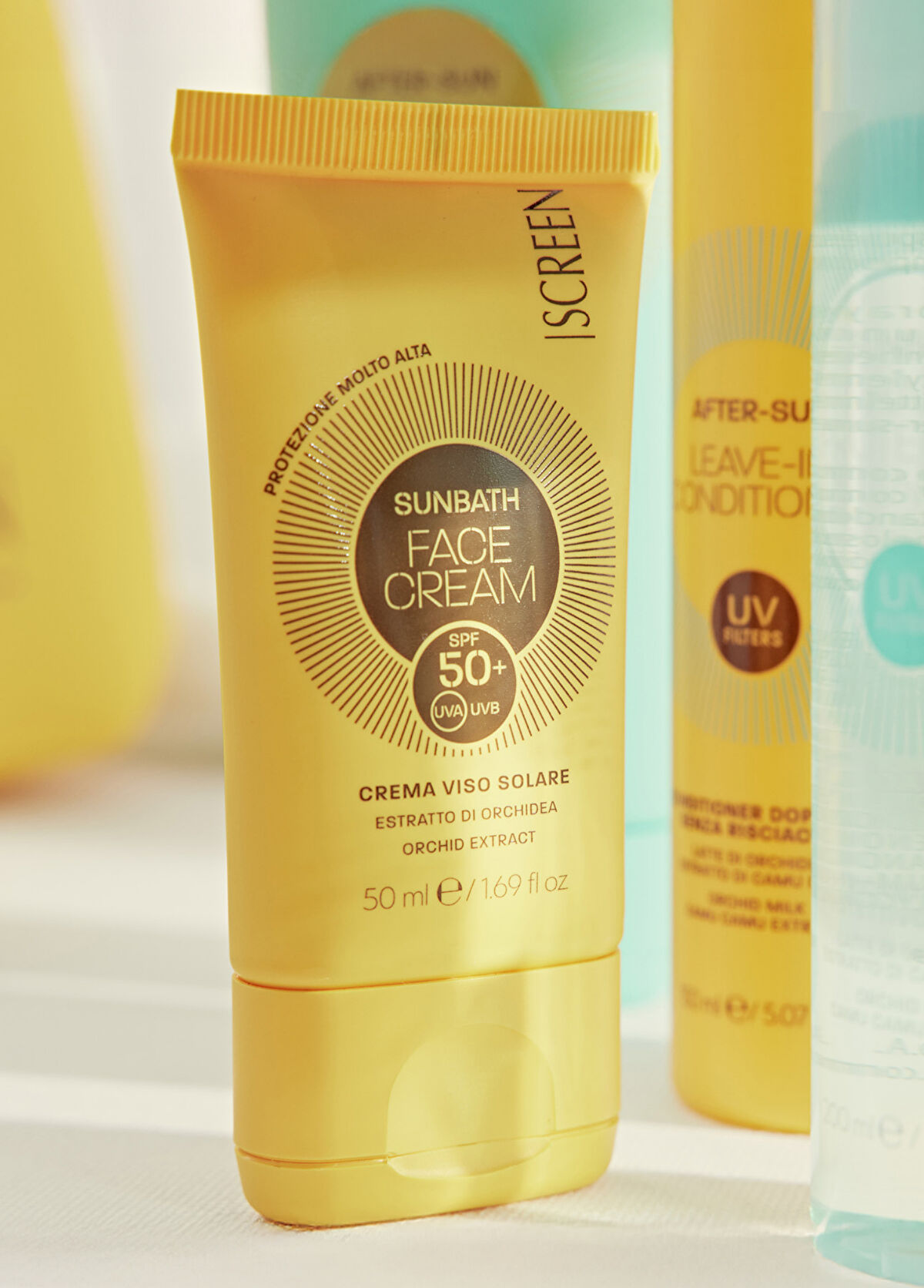 Screen Hair Care Sunbath Face Cream SPF50+ Nourishing Soothing Sunscreen 50 ml - 3