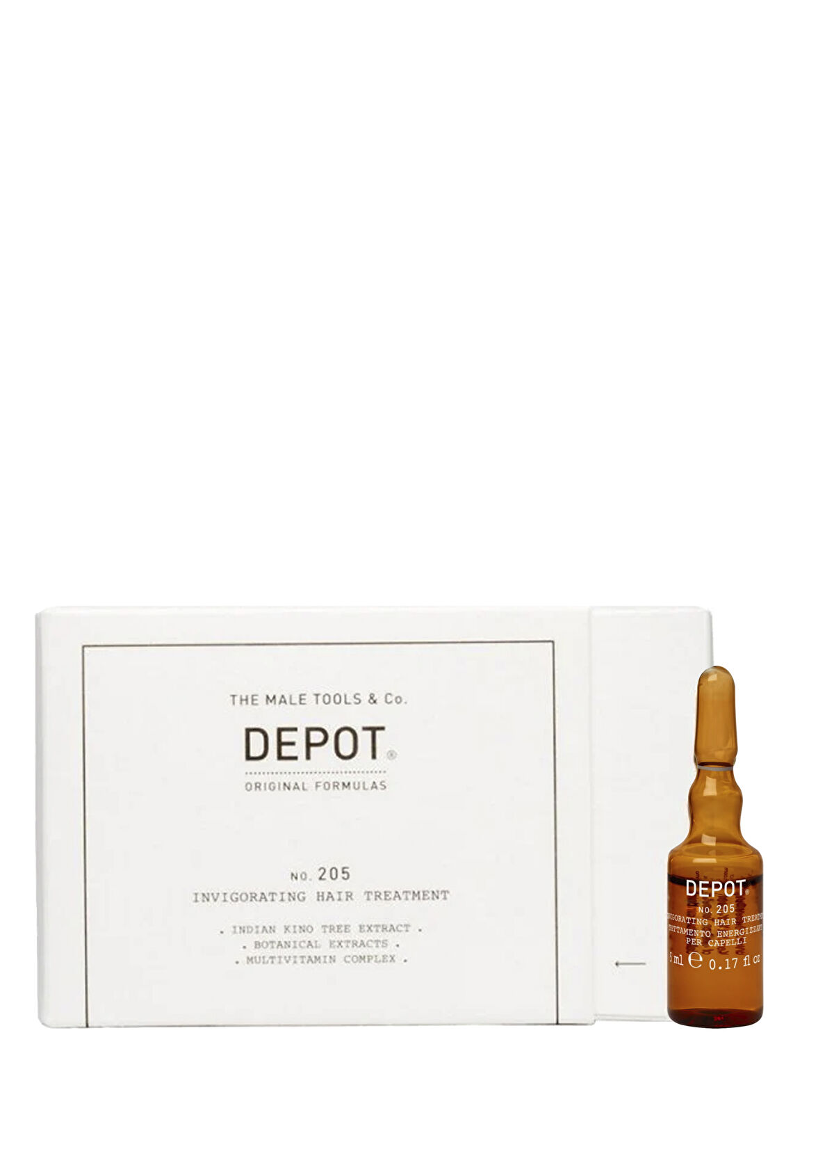 Depot No. 205 Invigorating Hair Treatment Saç Dökülmesi Önleyici Saç Bakım Ürünü 10 x 5 ml - 1