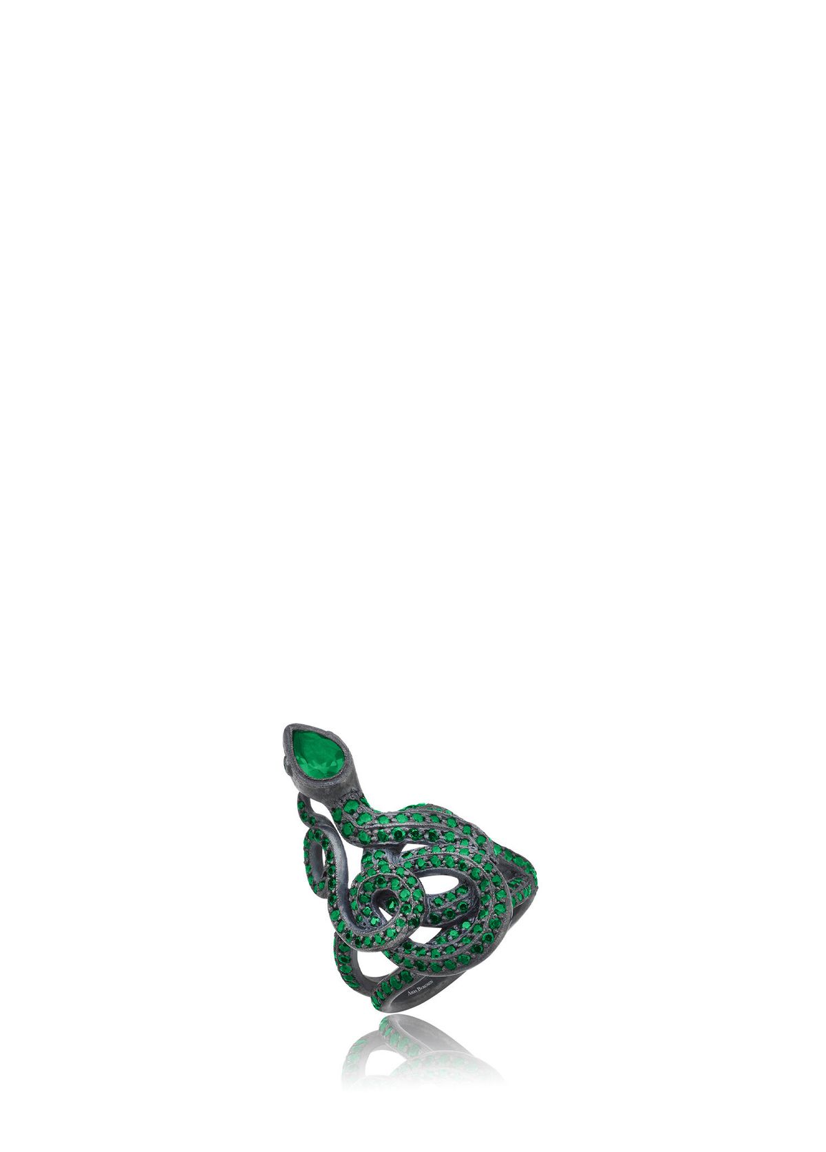 Aida Serpent Kadın Okside Gümüş Yüzük - 1