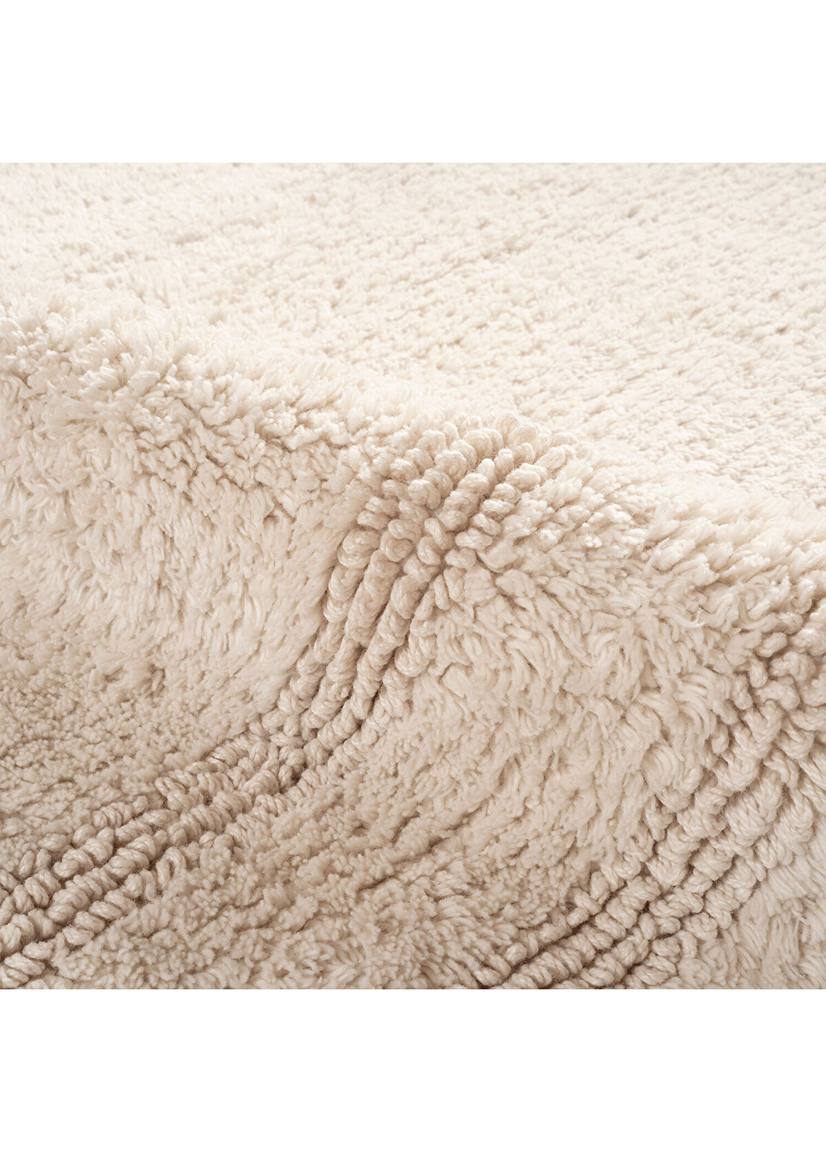 Zsa Zsa Zsu Solid Krem Rengi %100 Pamuk Çift Taraflı Banyo Paspası - 3