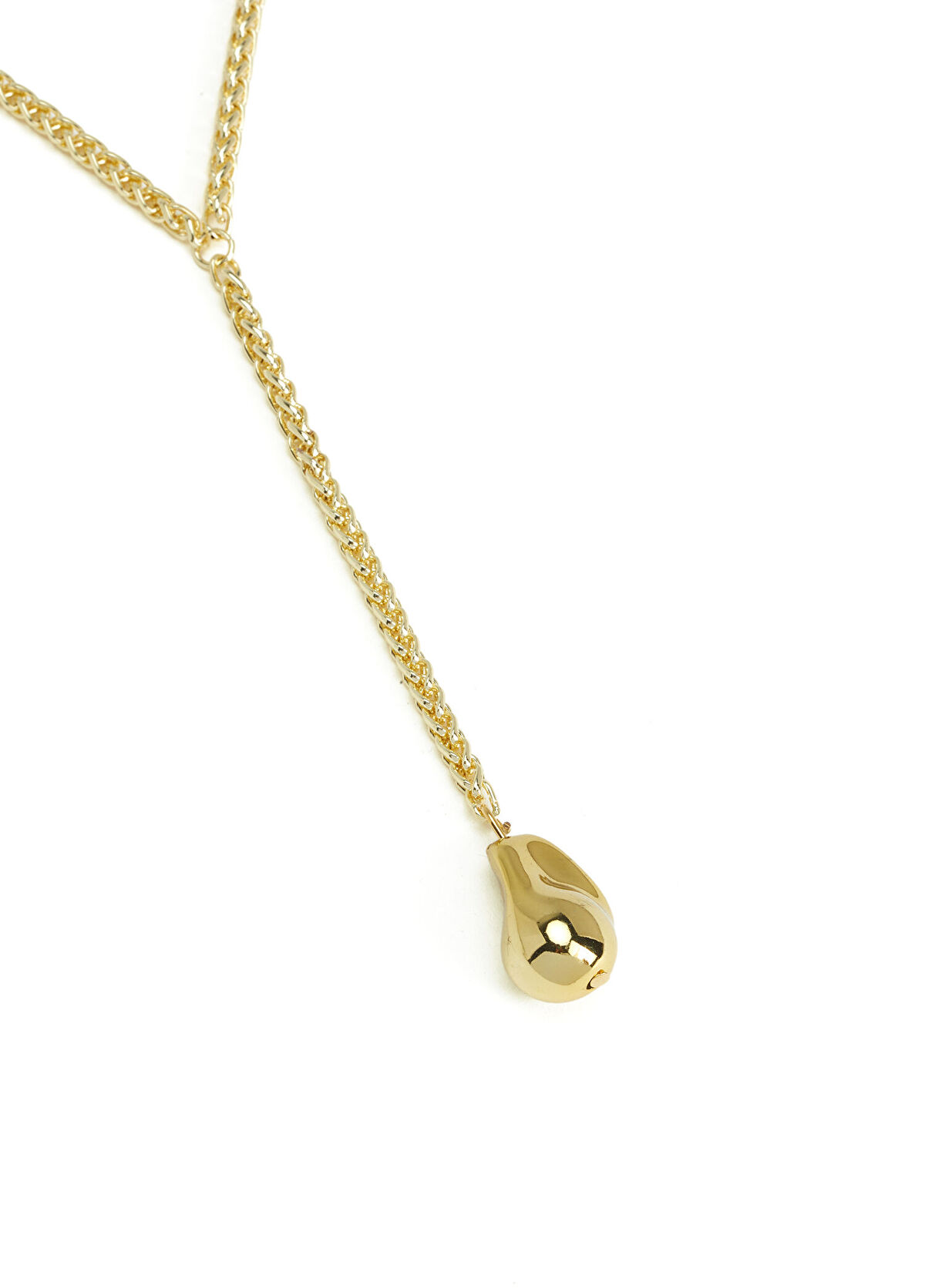 Beymen Club Gold Amorphous Drop Tip Women's Necklace - 3