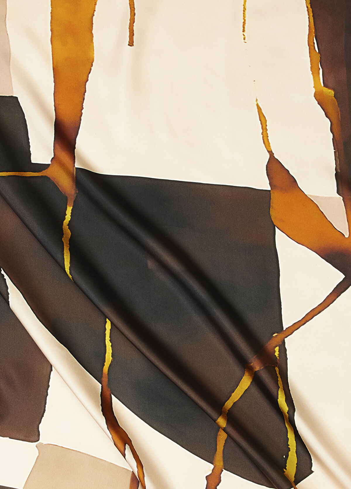 Beymen Club Bej Desenli İpek Eşarp - 3