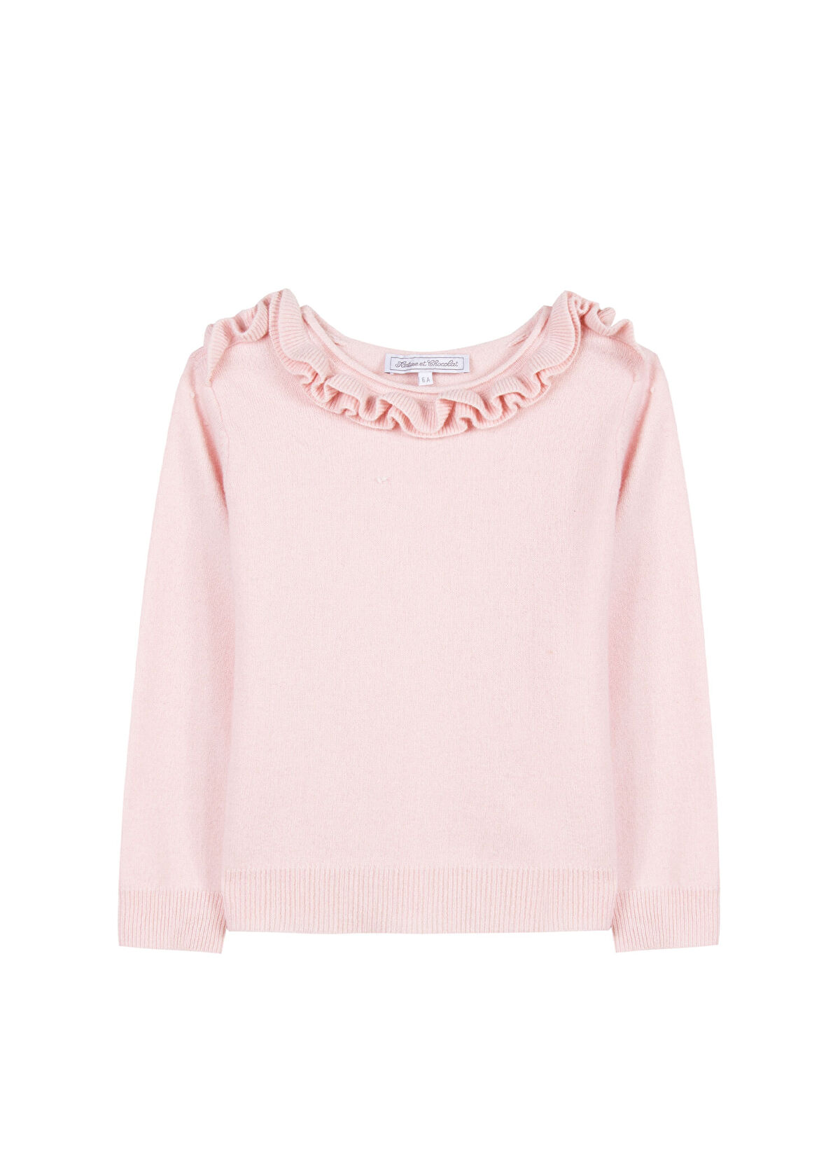 Tartine Et Chocolat Dark Pink Wool Collar Detailed Girl's Sweater - 1
