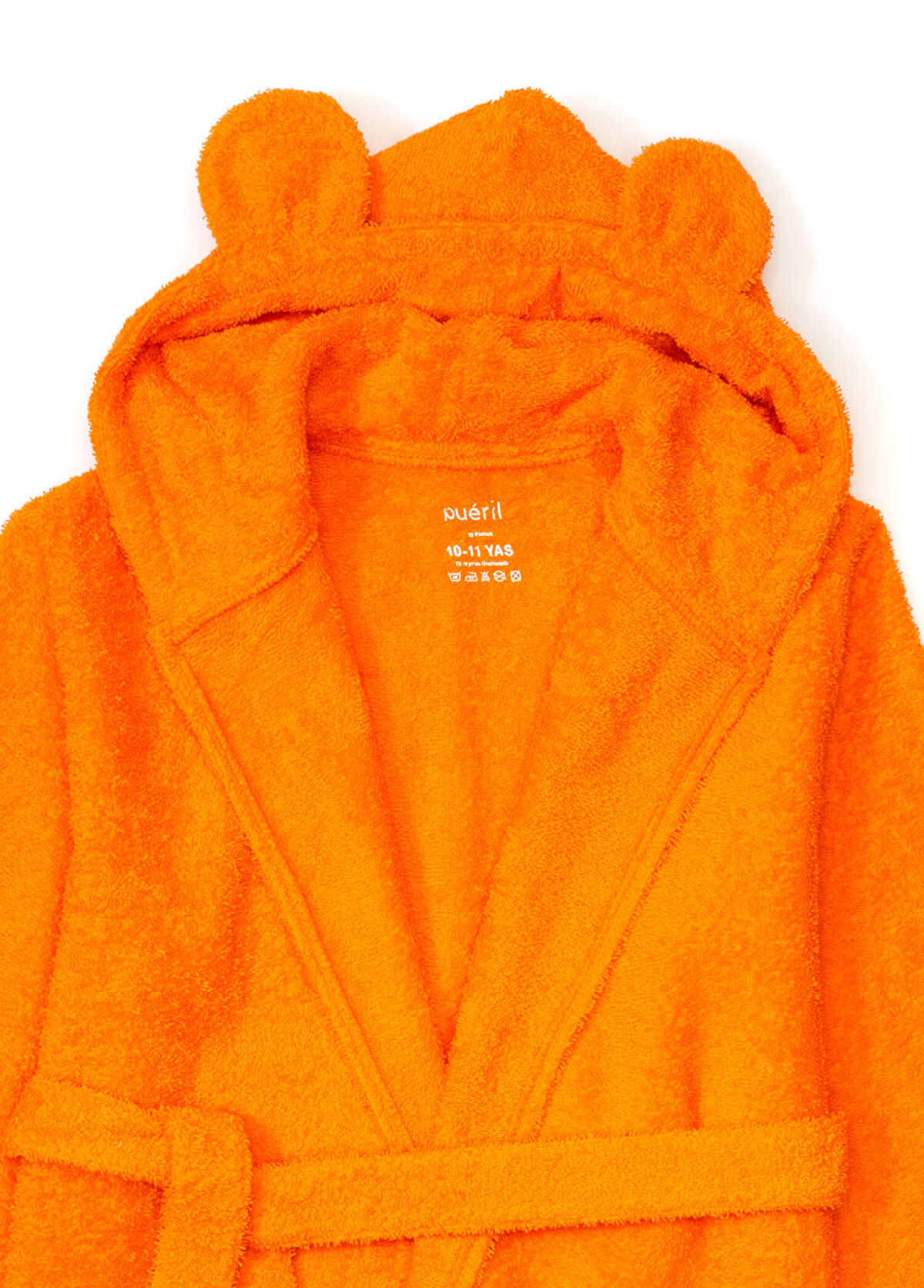 Pueril Turuncu Kız Çocuk Bornoz - 3