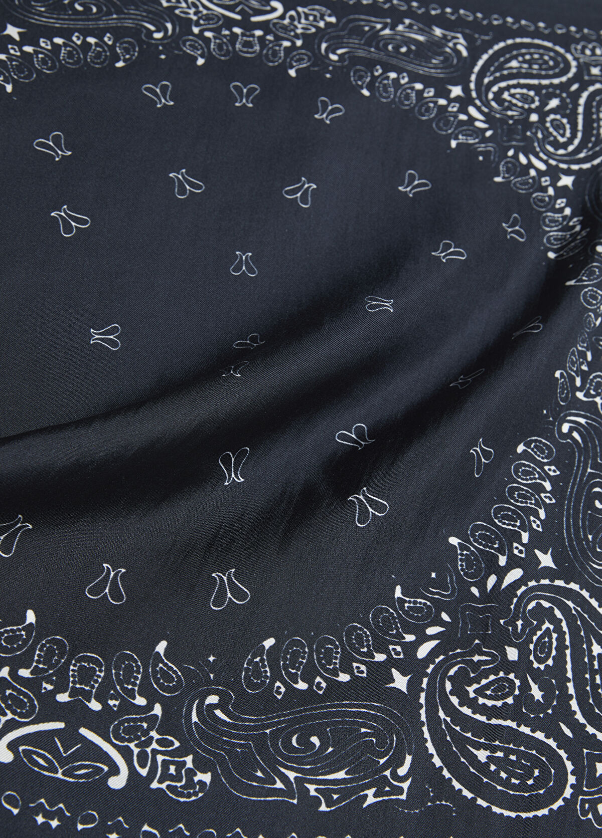 Beymen Club Navy Blue Patterned Silk Scarf - 3