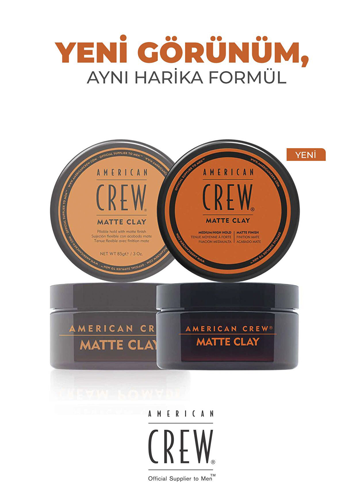 American Crew Matte Clay Erkekler İçin Yüksek Tutuşlu Şekillendirici Saç Pomadı 85 gr - 3