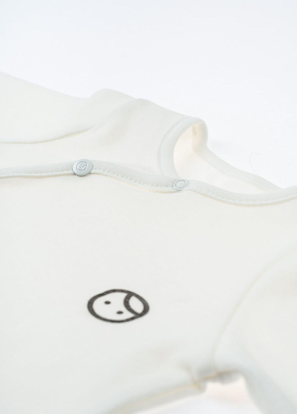 Little Gusto Beyaz Organik Pamuk Patikli Yenidoğan Unisex Bebek Tulum - 3