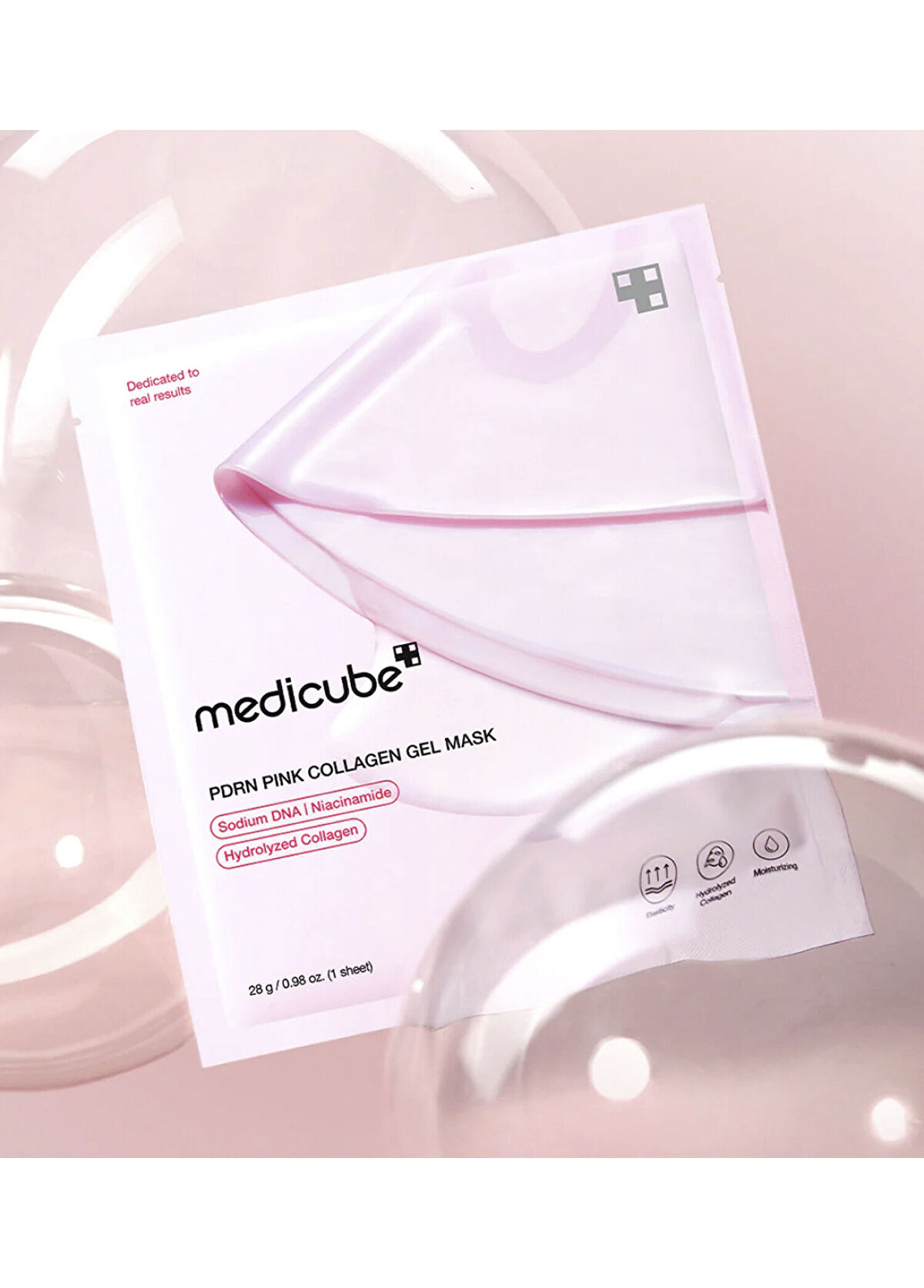 Medicube PDRN Pink Collagen Gel Mask Elastikiyet Koruyucu & Besleyici Kolajenli Jel Yüz Maskesi 28 gr - 3