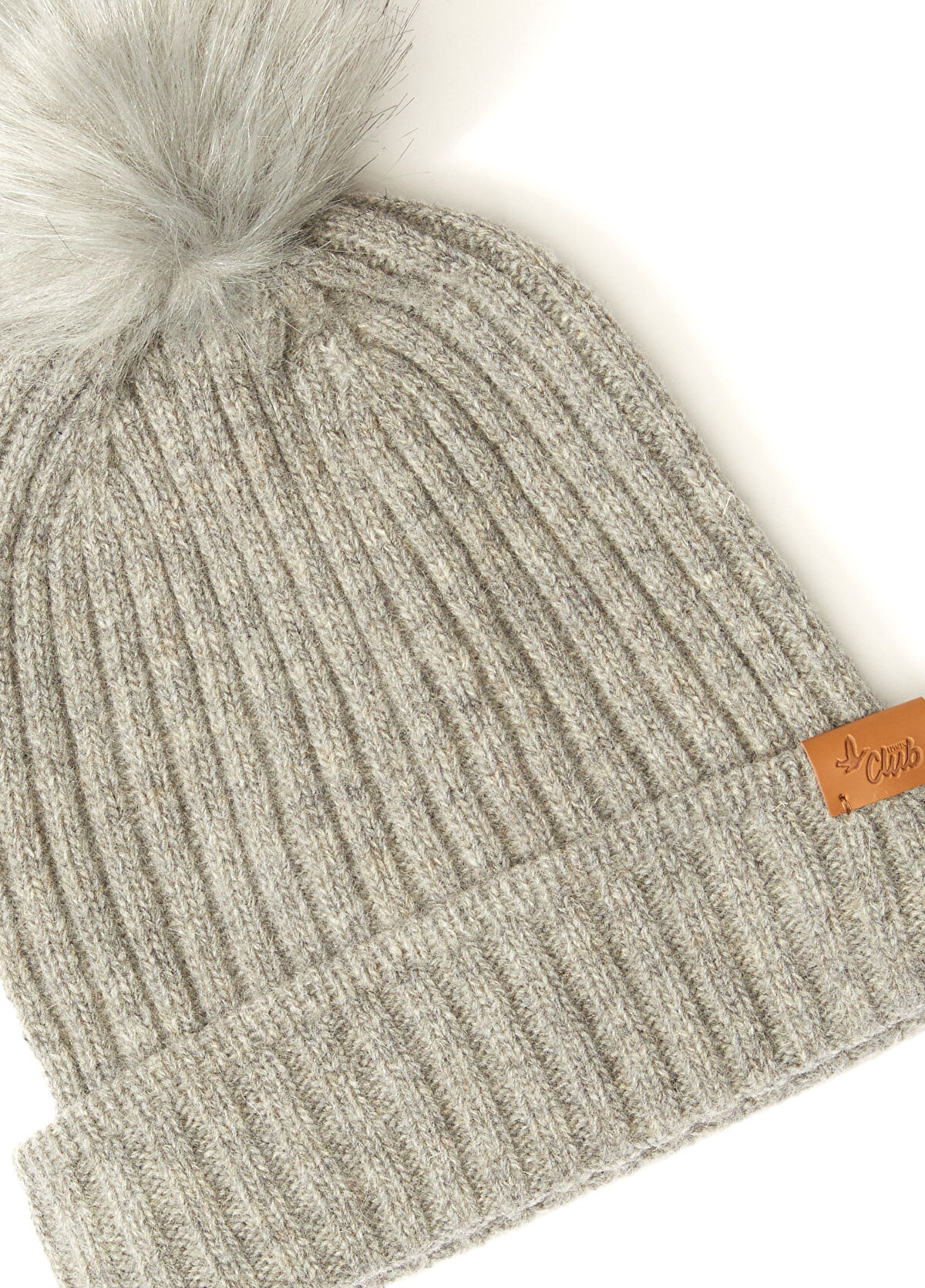 Beymen Club Gray Pom-pom Women's Wool Beanie - 3