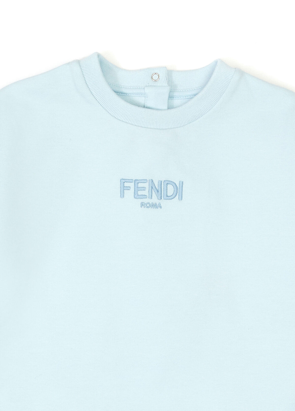 Fendi Açık Mavi Logolu Erkek Bebek Sweatshirt - 3