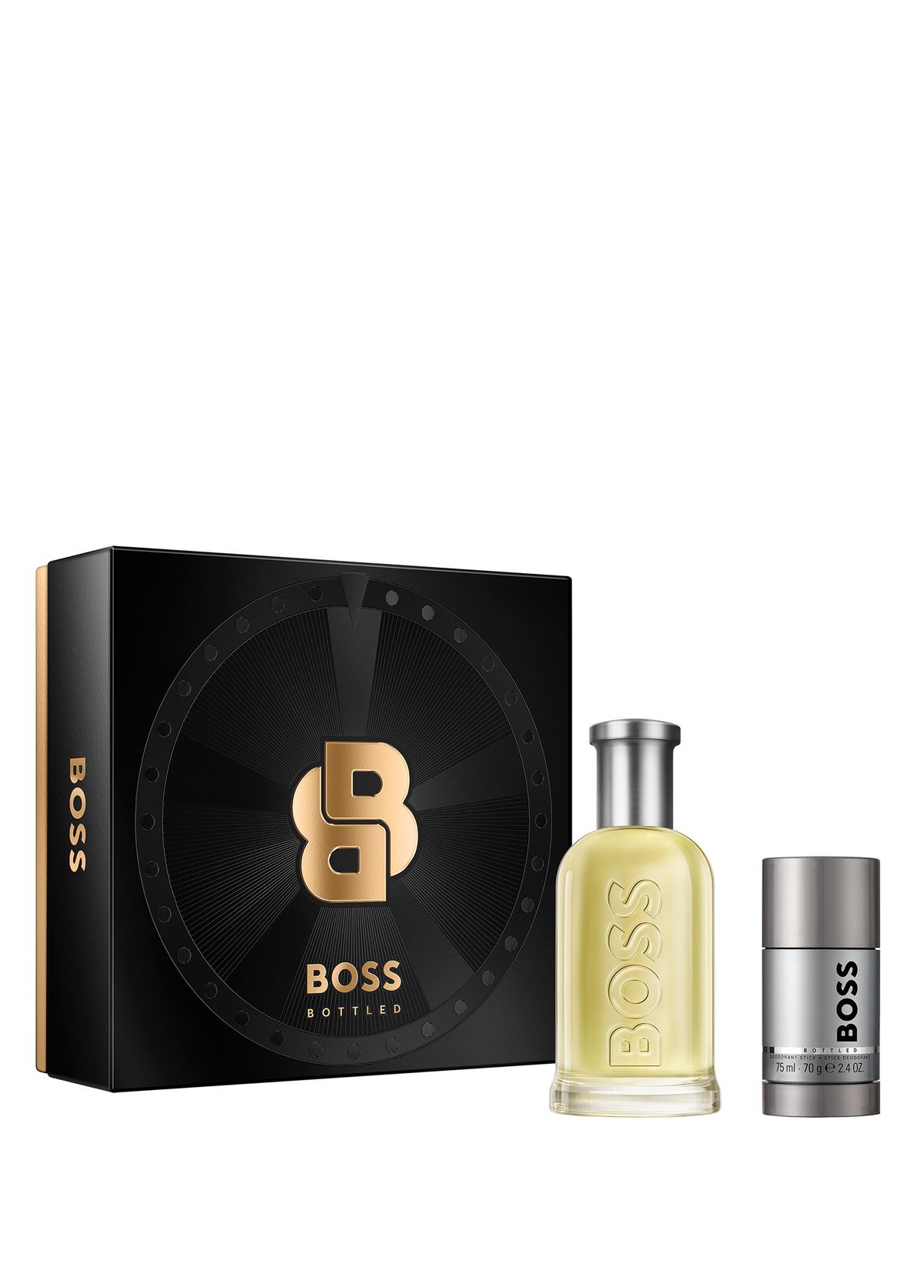 Hugo Boss Bottled EDT 200 ml Perfume + 75 ml Deostick Men's Perfume Set - 1