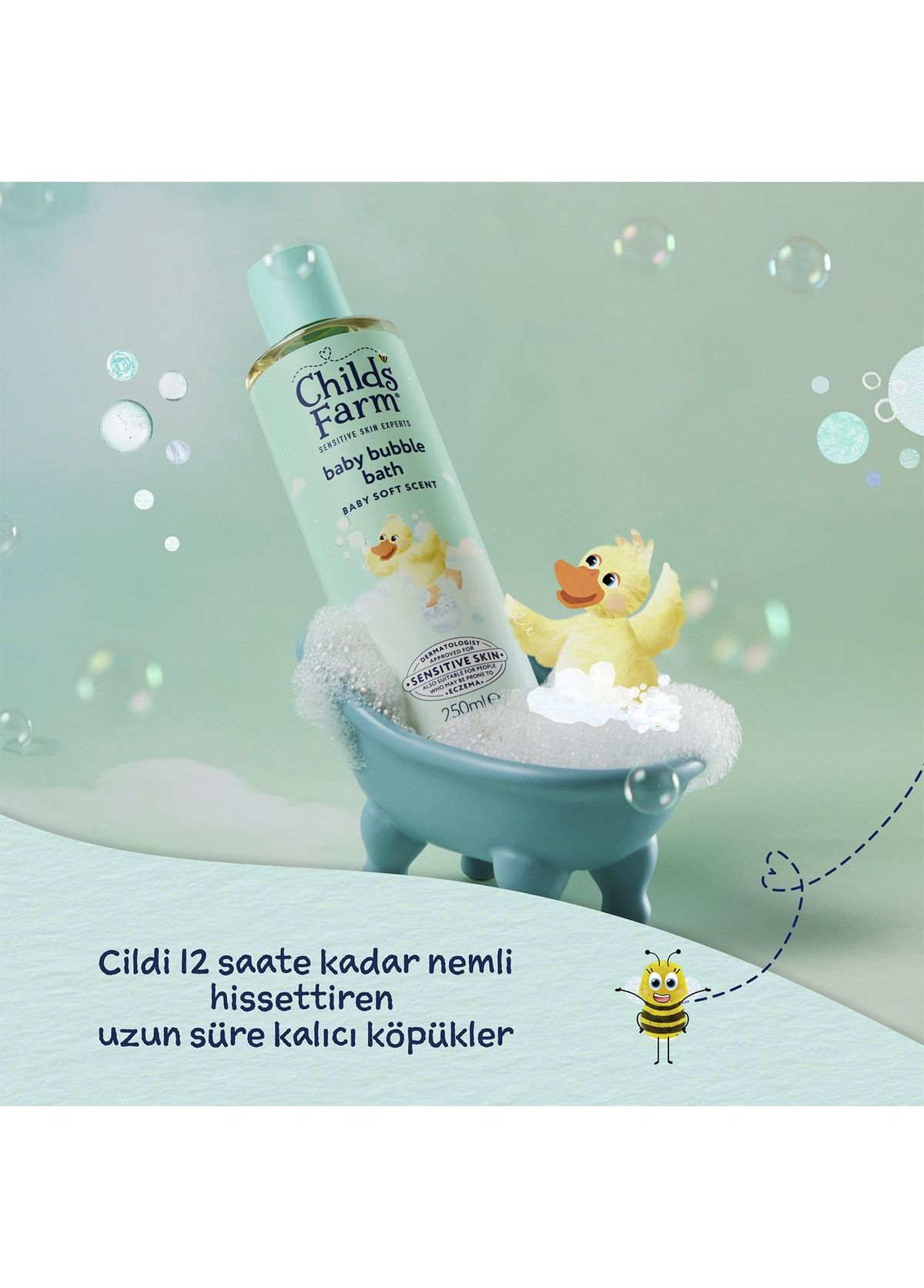 Childs Farm Aloe Vera and Cucumber Extract Baby Bath Foam 250 ml - 3