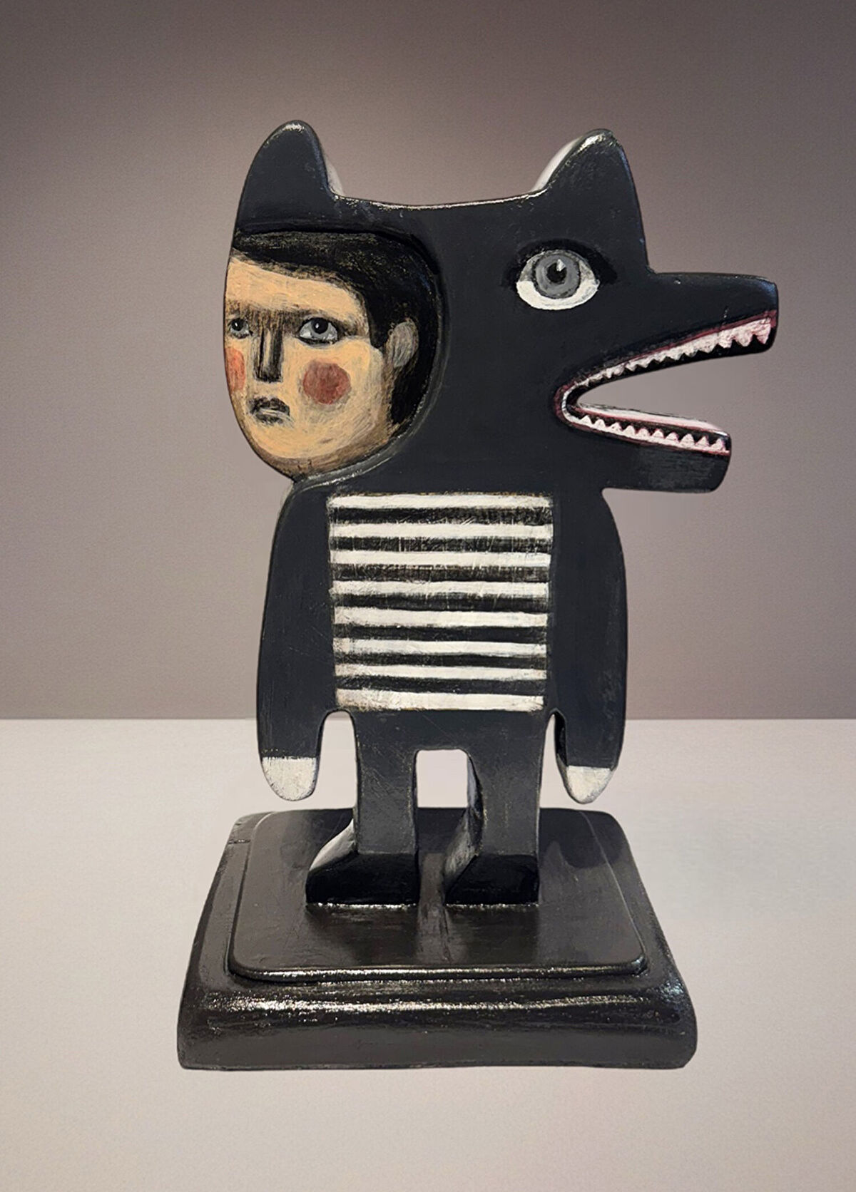 Red Art Istanbul Tarkan Güveli Acrylic Painted Wooden Metal Sculpture - 3