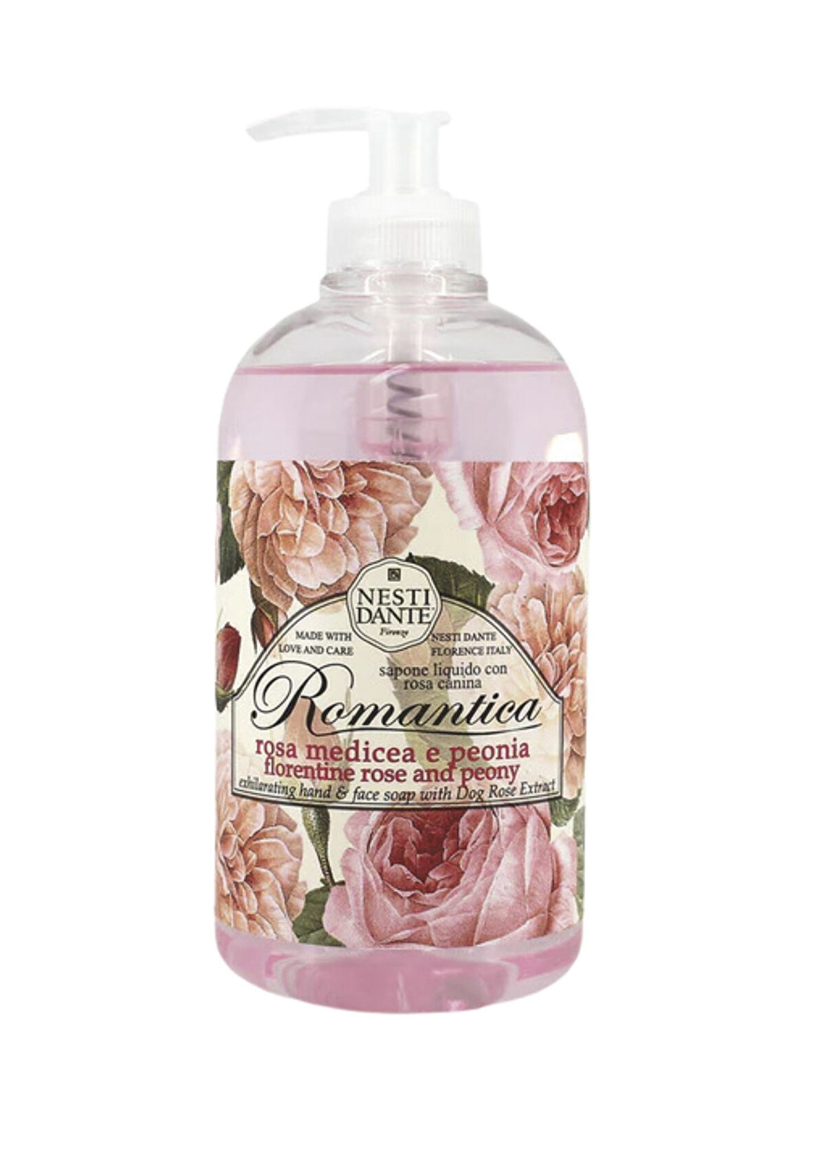 Nesti Dante Romantica Florentine Gül ve Şakayık Kokulu Nemlendirici Sıvı Sabun 500 ml - 1