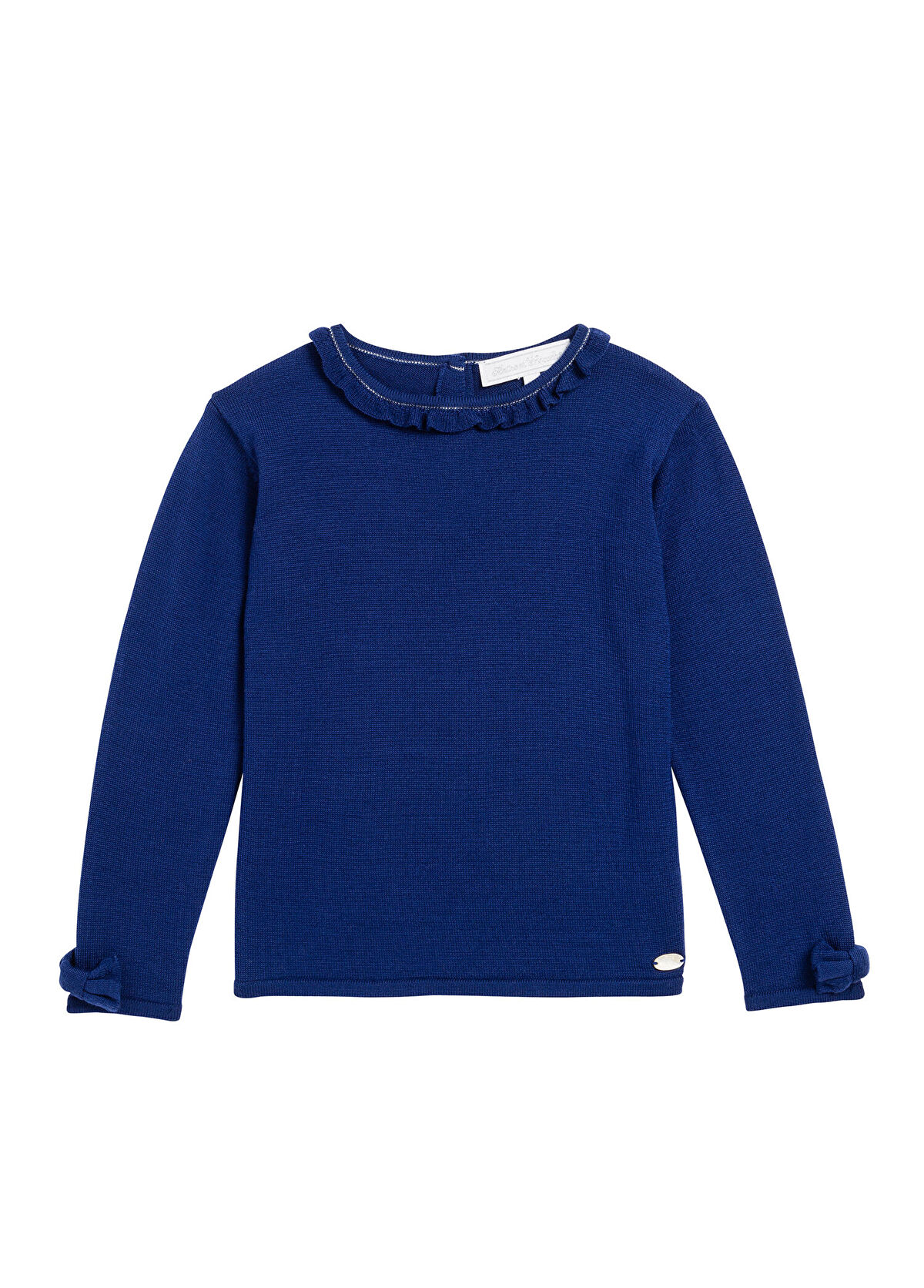 Tartine Et Chocolat Blue Wool Crew Neck Girl Sweater - 1