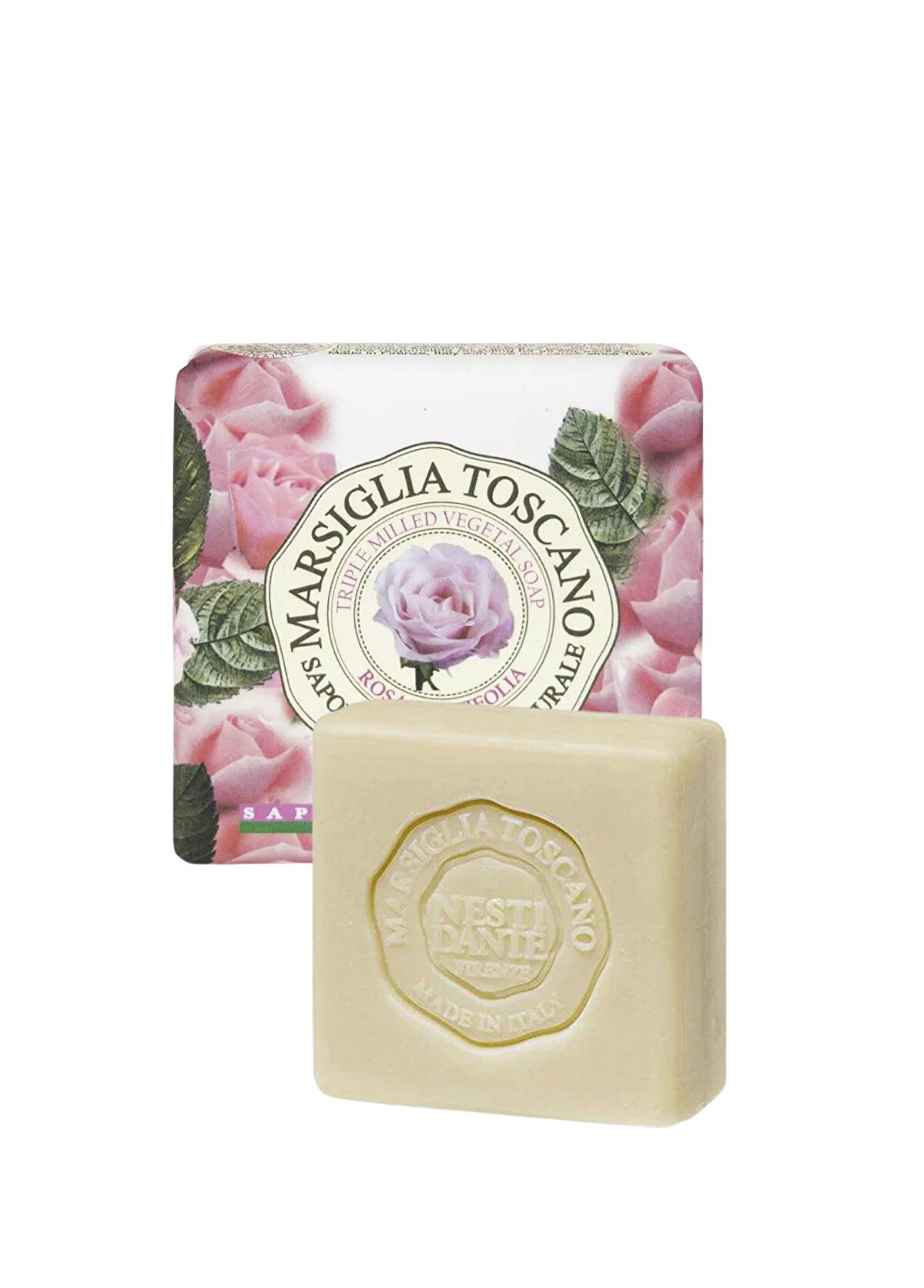 Nesti Dante Marsiglia Toscano Rosa Centifolia Gül Özlü Vegan Cilt Bakım Sabunu 200 gr - 1